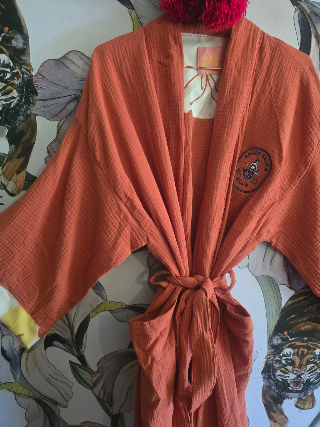 The APRÈS SAUNA GOWN ( TERRACOTTA)