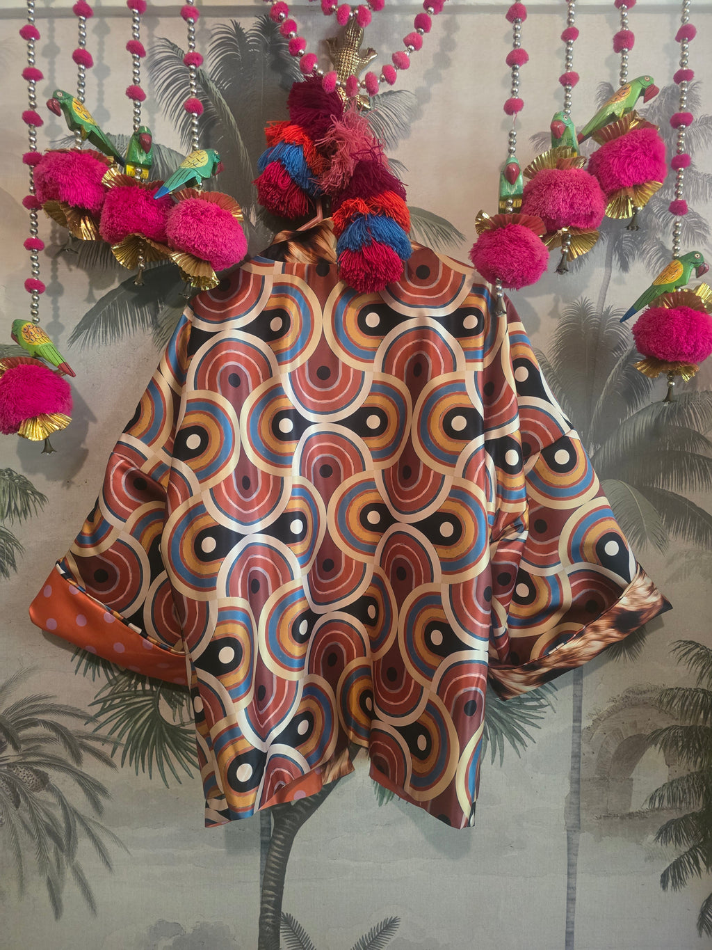OH MY, SHES DOTTY DUCHESS SATIN FULLY REVERSIBLE BOMBER