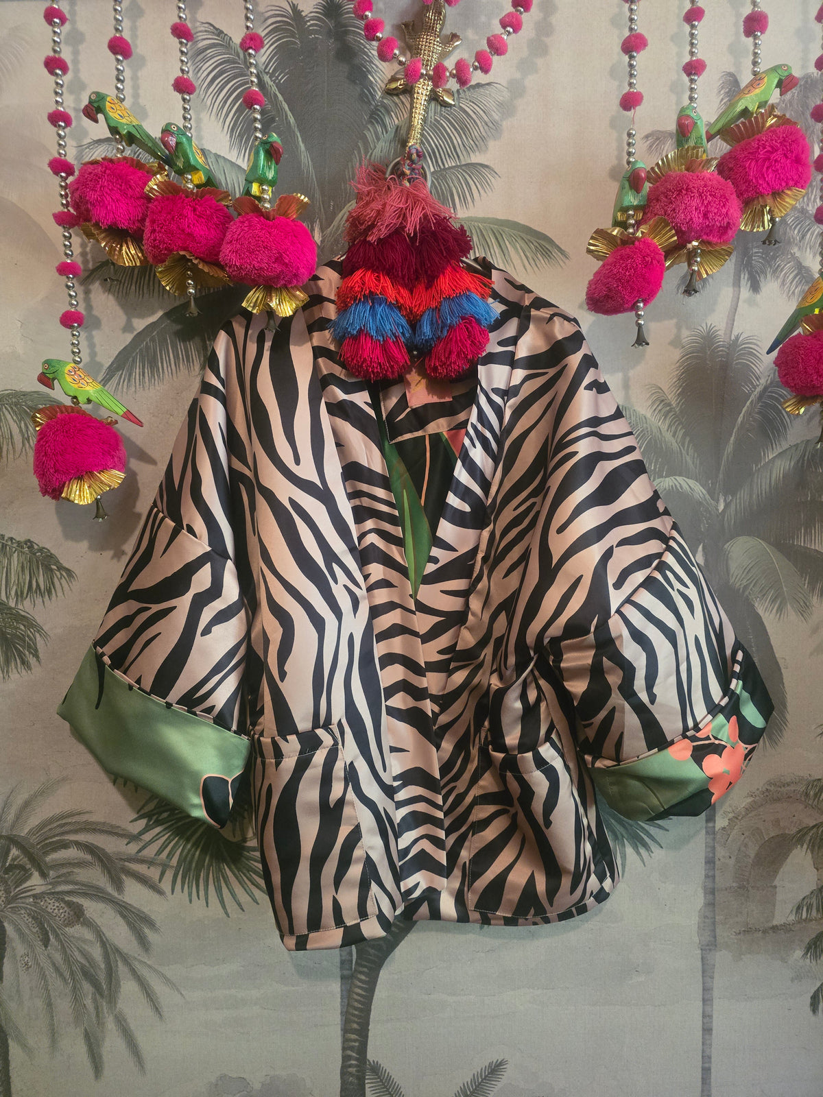The ELECTRIC TIGER DUCHESS SATIN FULLY REVERSIBLE BOMBER