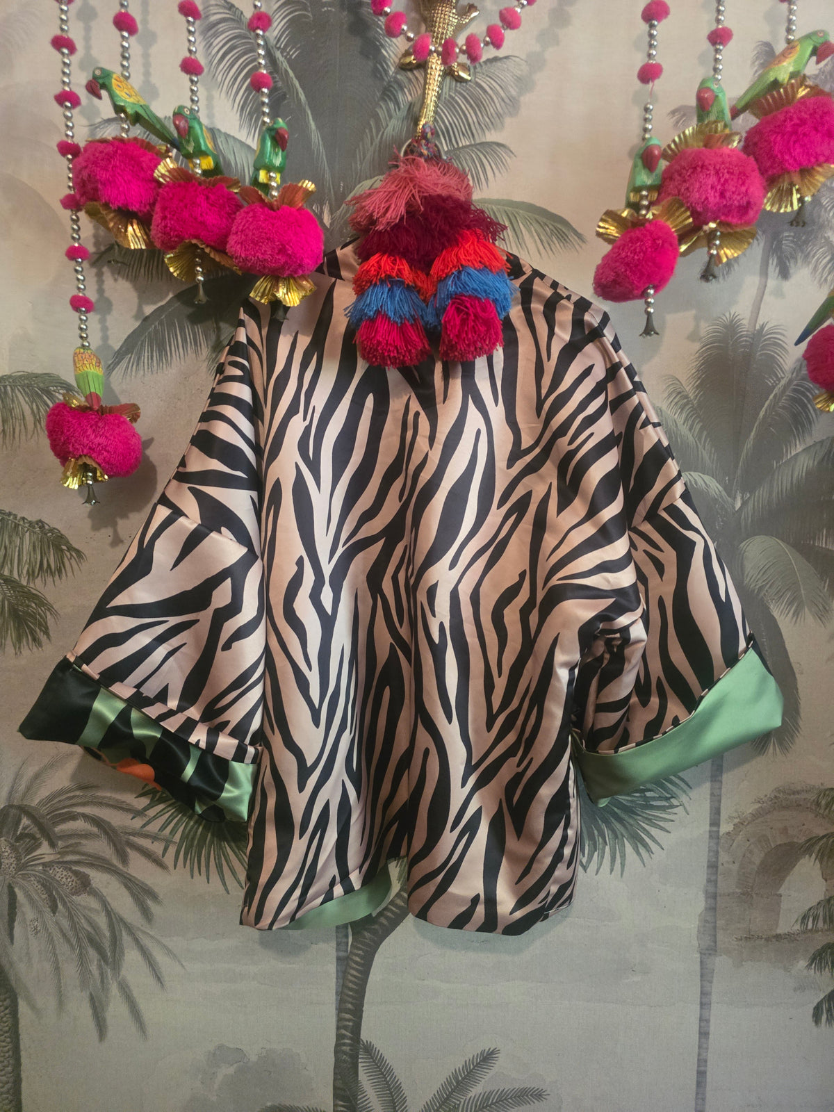 The ELECTRIC TIGER DUCHESS SATIN FULLY REVERSIBLE BOMBER