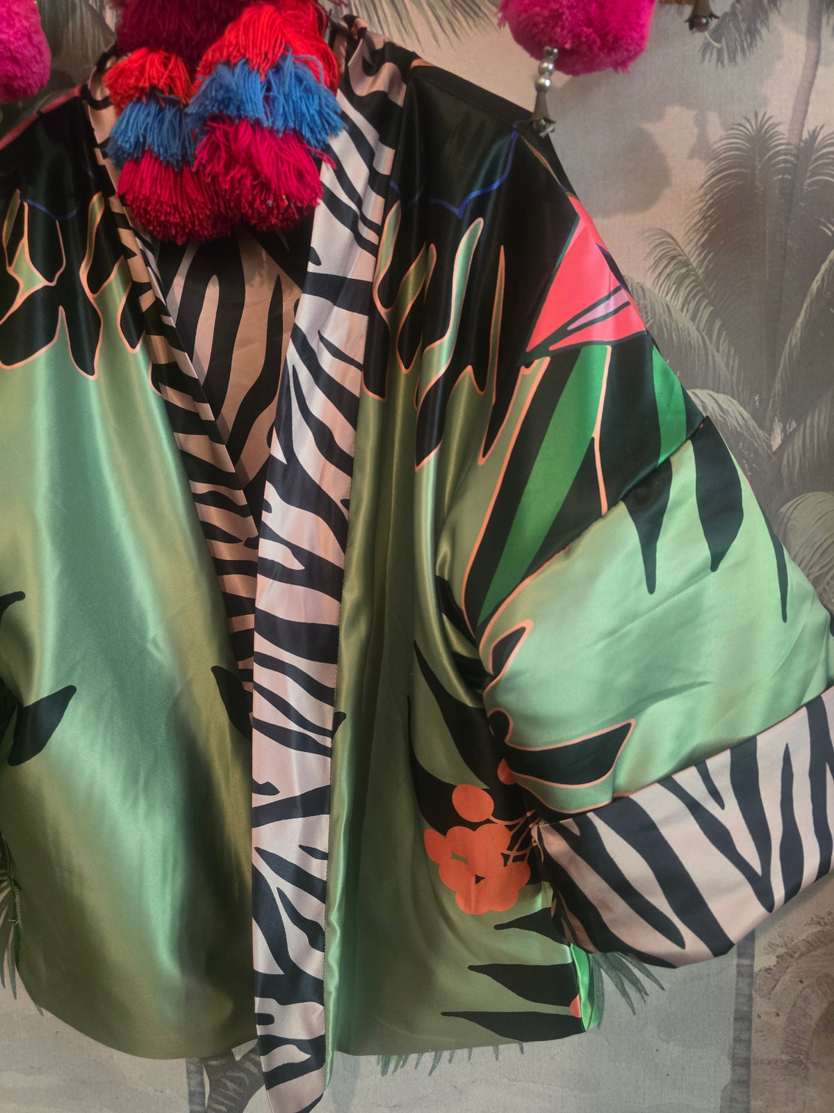 The ELECTRIC TIGER DUCHESS SATIN FULLY REVERSIBLE BOMBER