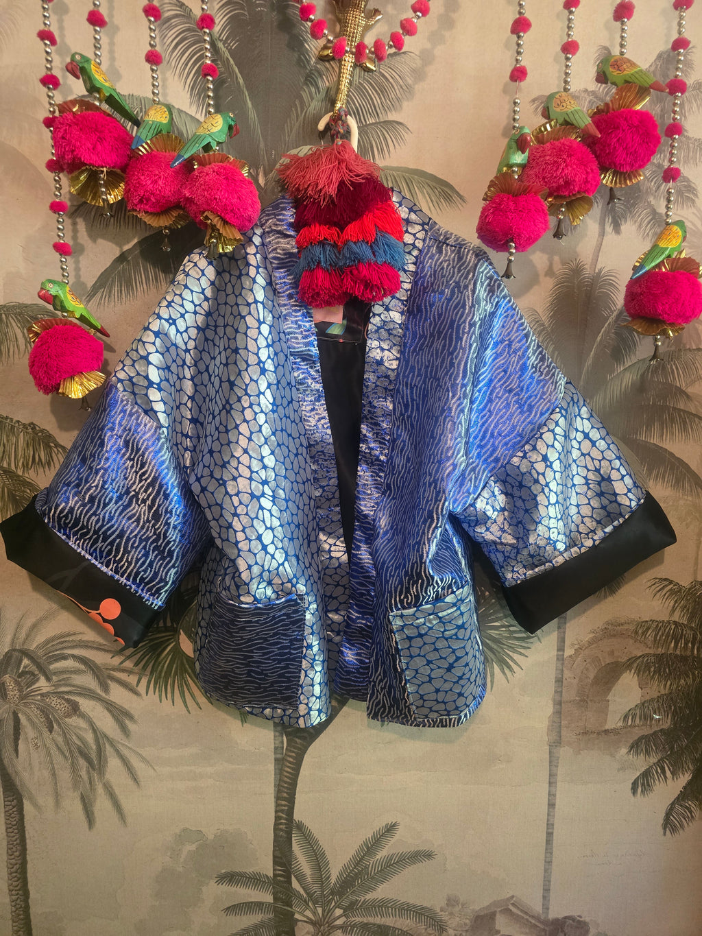 The ELECTRIC BLUE LEOPARD FULLY REVERSIBLE DUCHES SARIN BOMBER