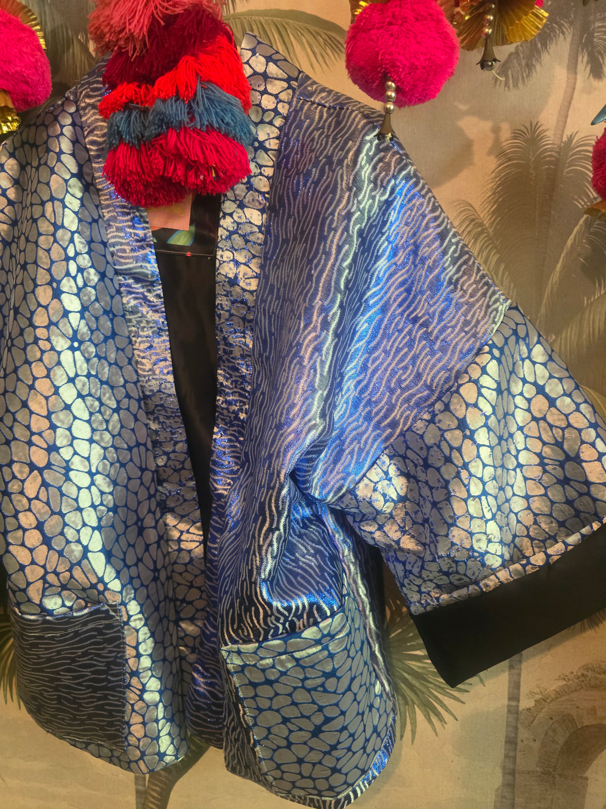The ELECTRIC BLUE LEOPARD FULLY REVERSIBLE DUCHES SARIN BOMBER