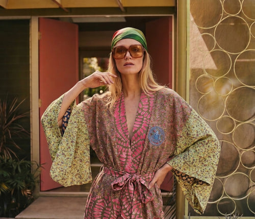 The APRÈS SAUNA JAPANESE KIMONO IN PATCHWORK