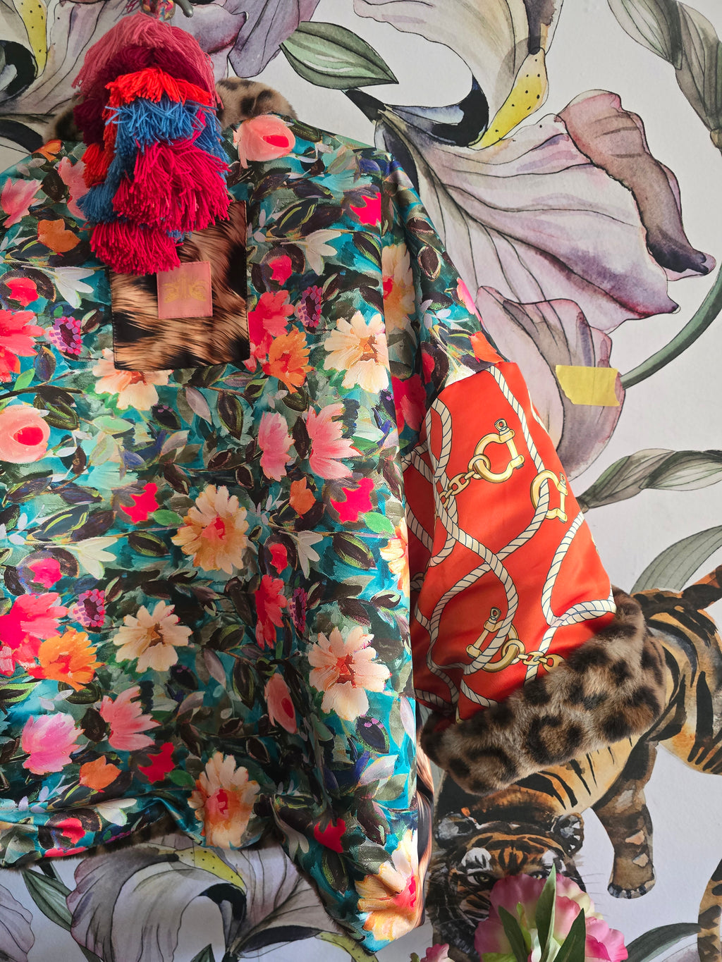 The BOUJEE LEOPARD WITH FAUX FUR , REVERSIBLE JACKET