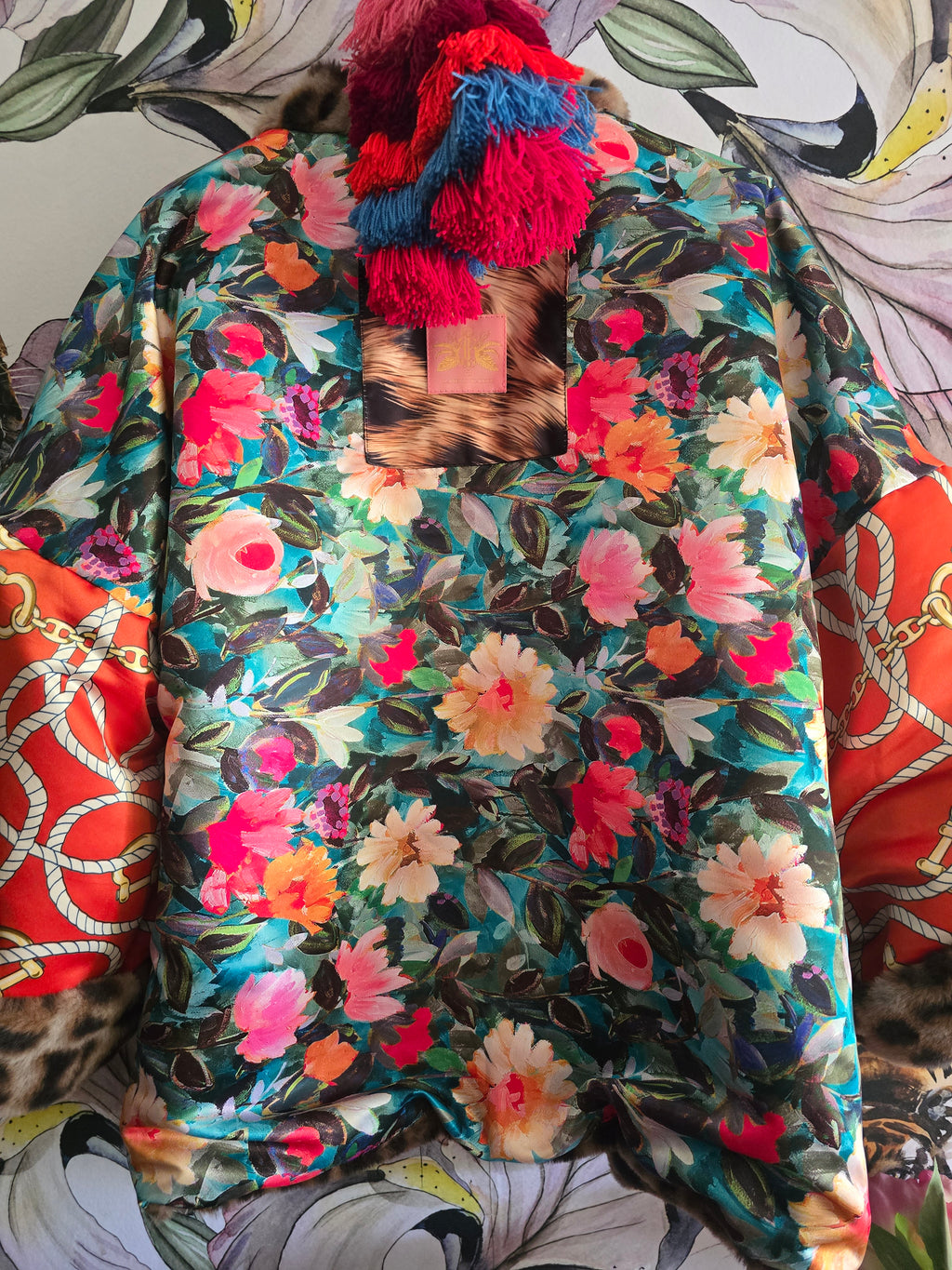 The BOUJEE LEOPARD WITH FAUX FUR , REVERSIBLE JACKET