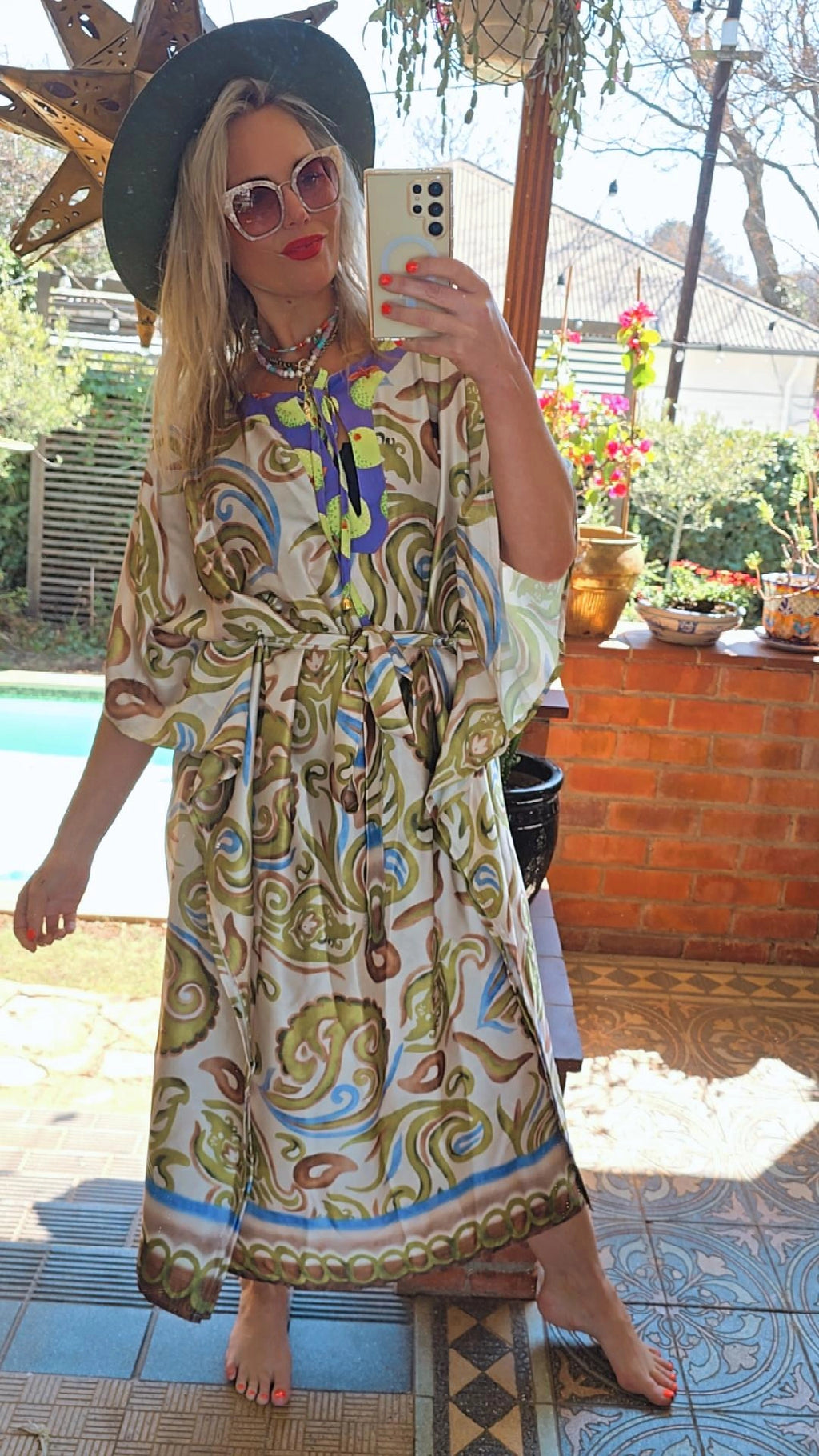 THE TERESA KAFTAN IN LIME