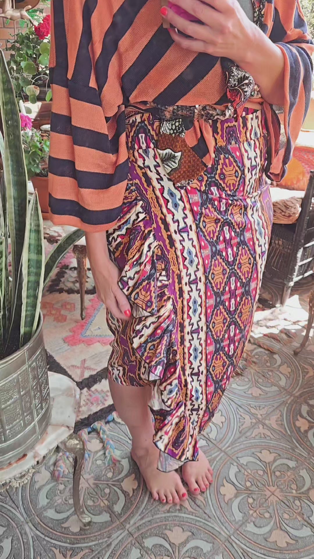 The CHA CHA AZTED FRILL WRAP SKIRT