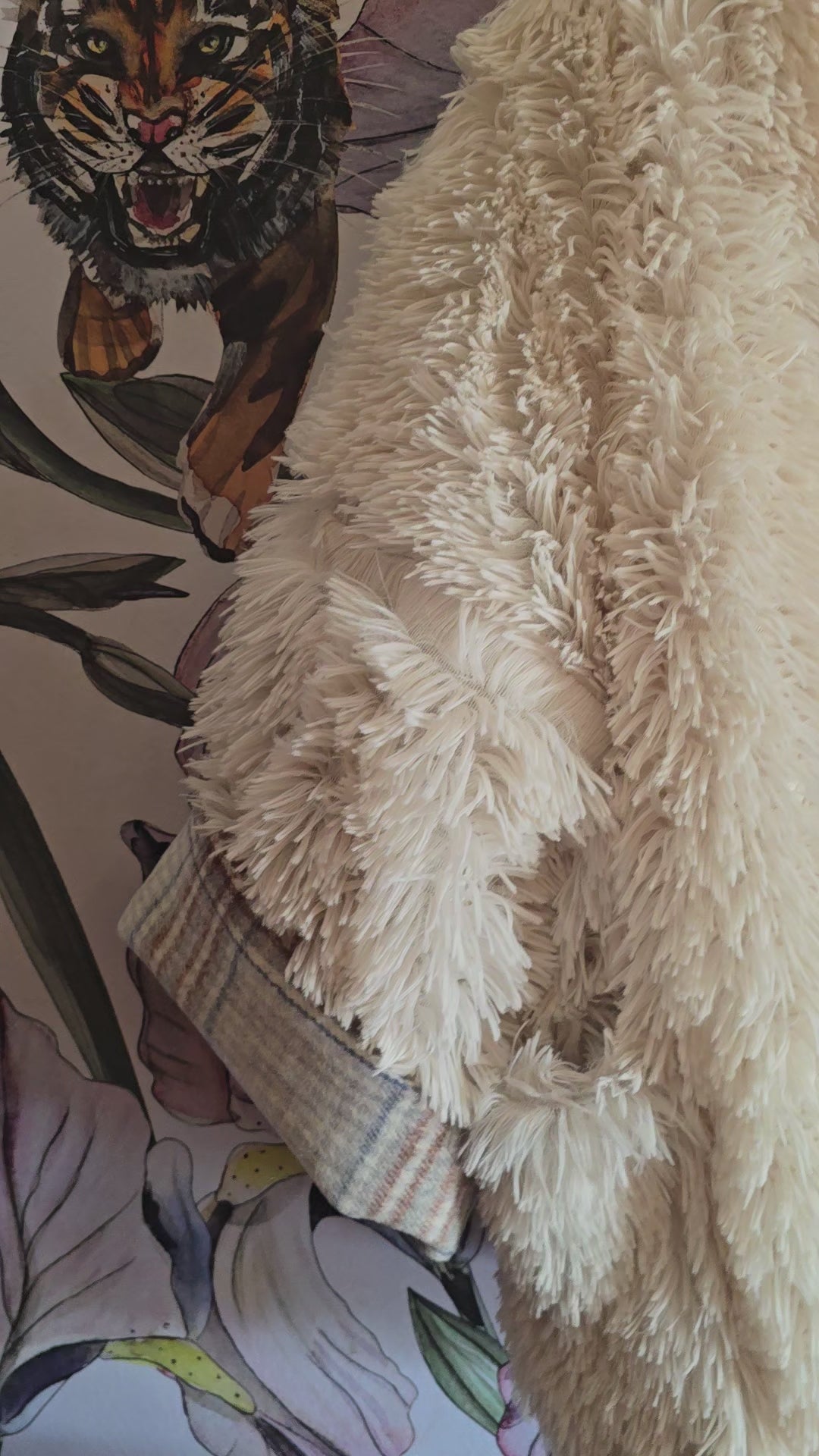 The TEDDY FULLY REVERSIBLE CREAM AND CHECK JACKET