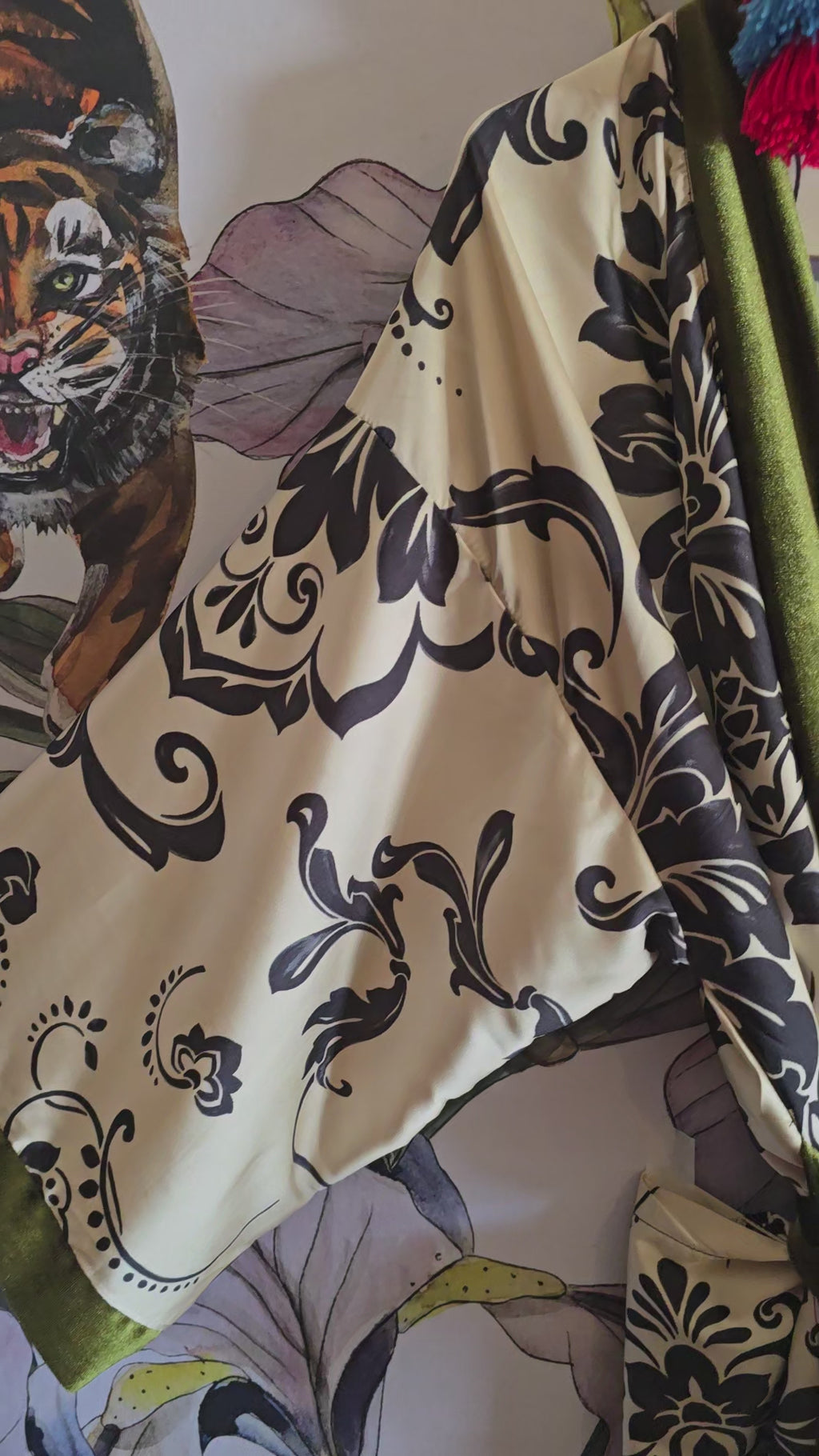 The JAPANDI SATIN & VELVET KIMONO