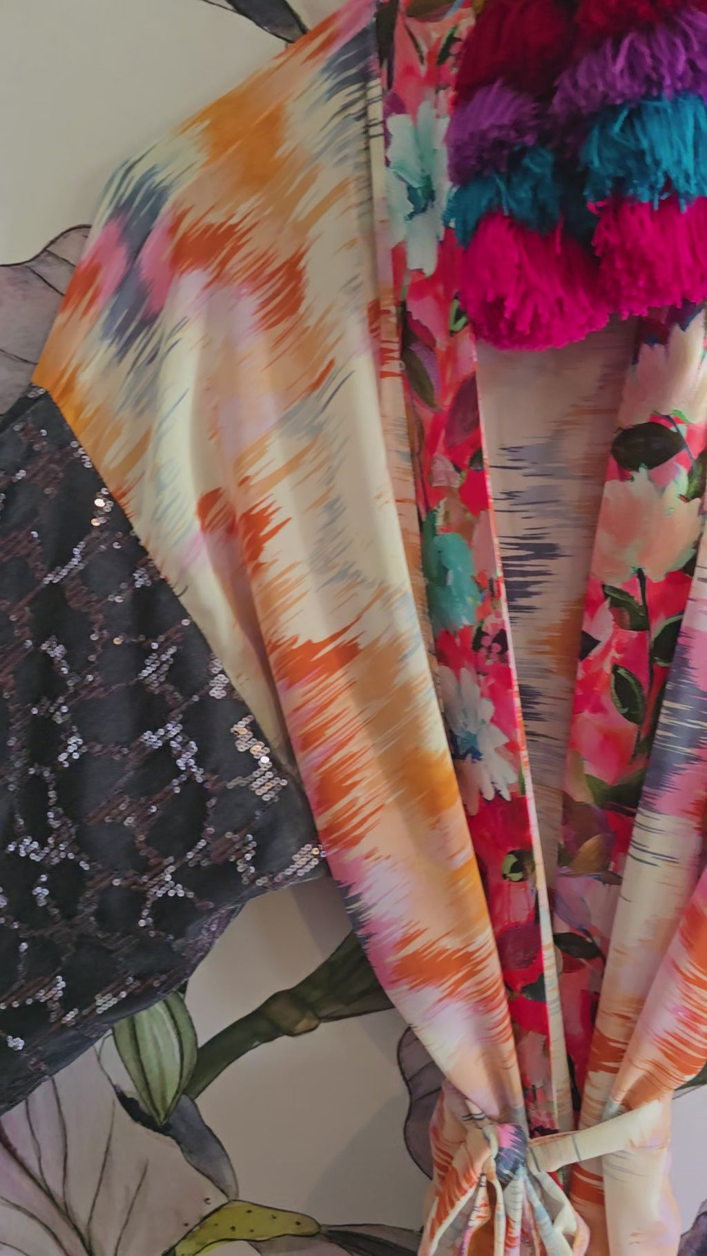 The ARTIST CHIFFON & VELVET KIMONO
