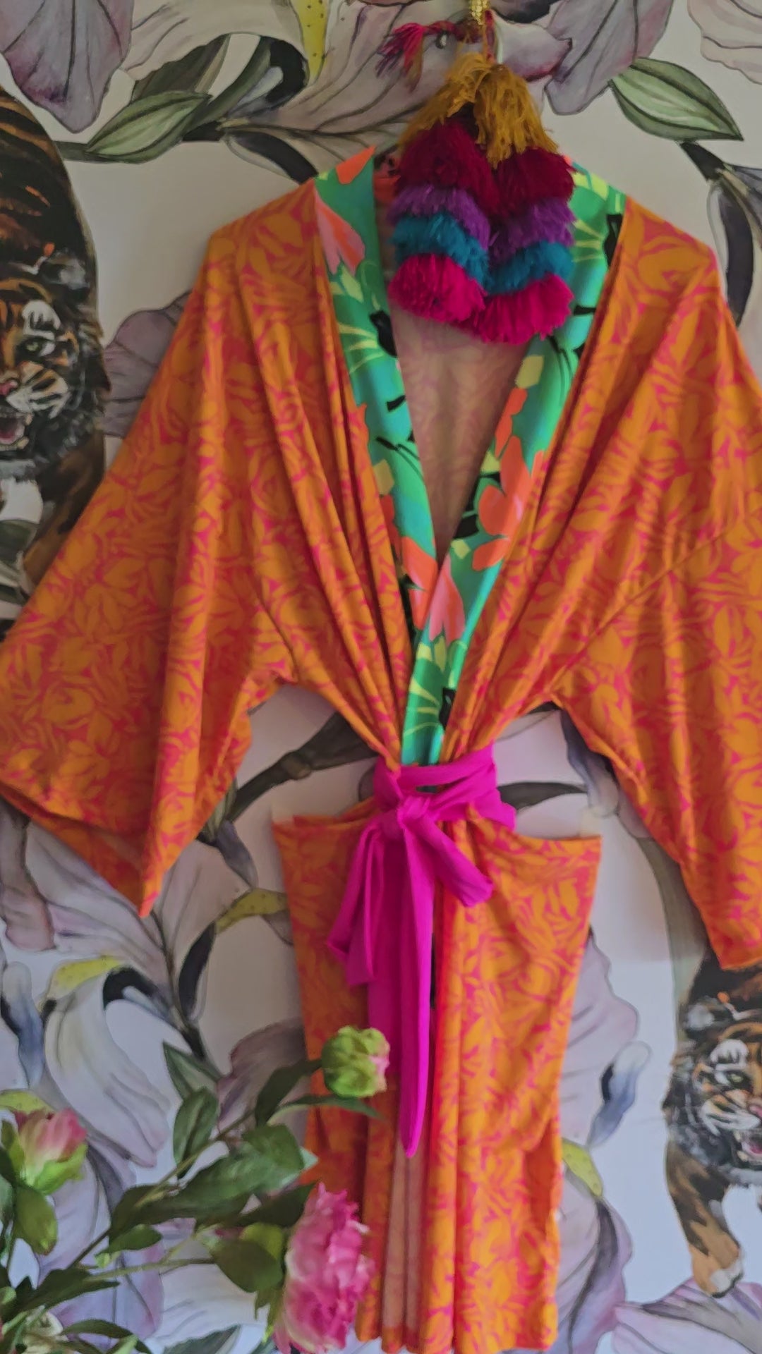 The APRICOT MERMAID BEACH KIMONO
