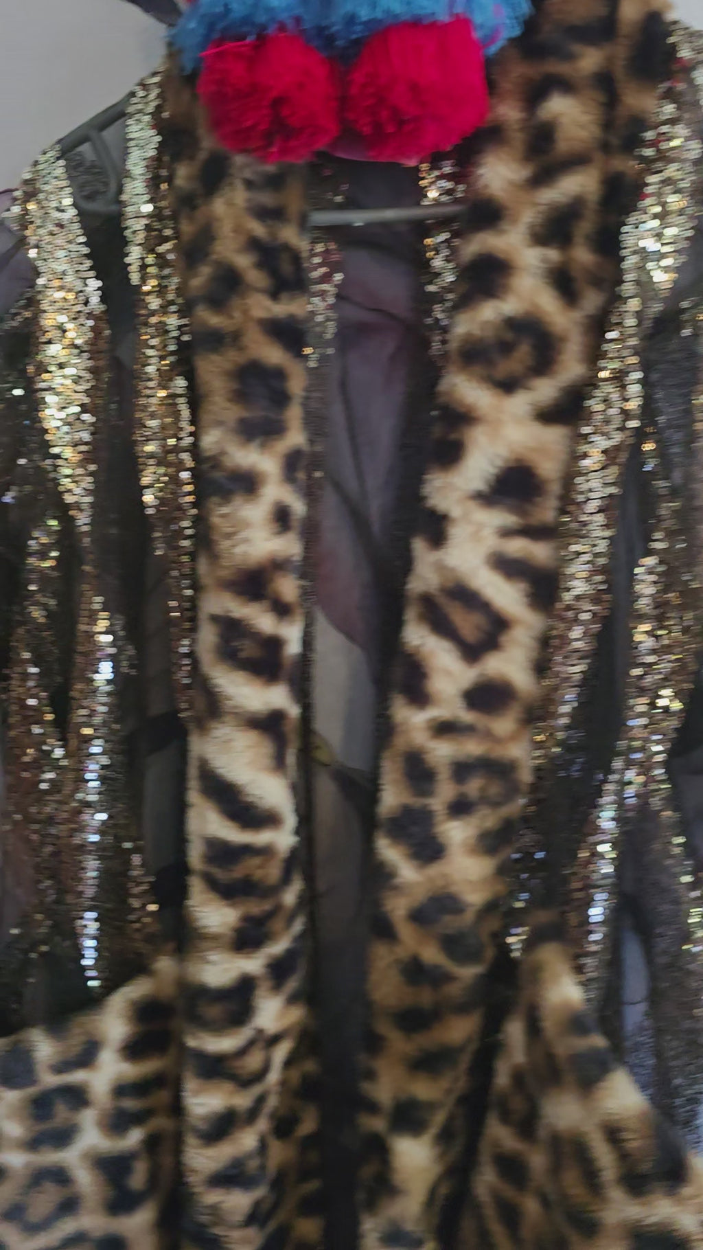 The SEQUINS & FAUX FUR PARTY COAT. MID LENGTH.