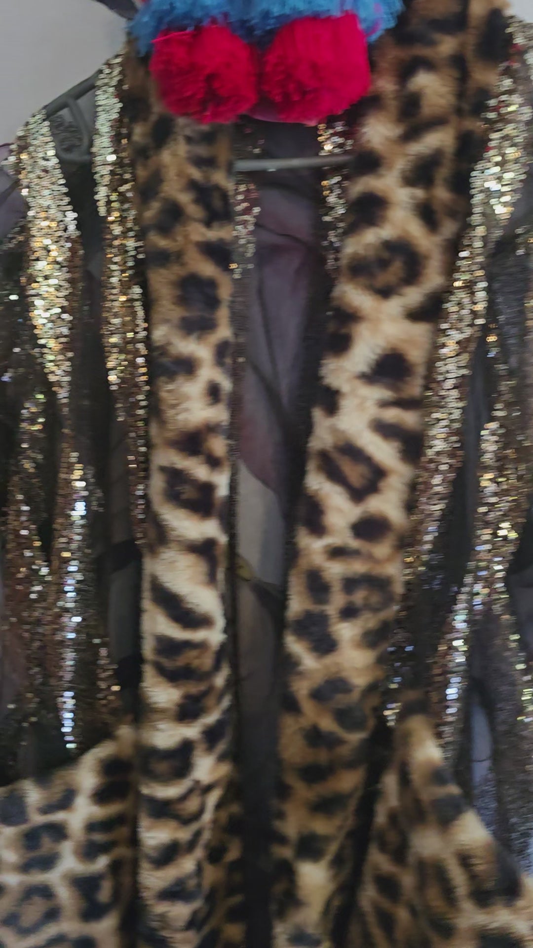 The SEQUINS & FAUX FUR PARTY COAT. MID LENGTH.
