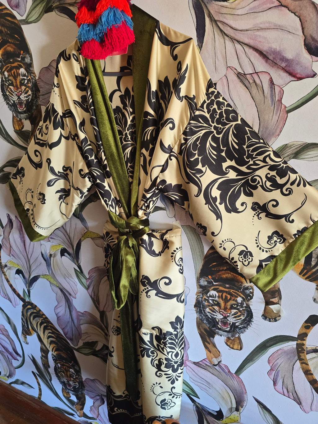 The JAPANDI SATIN & VELVET KIMONO