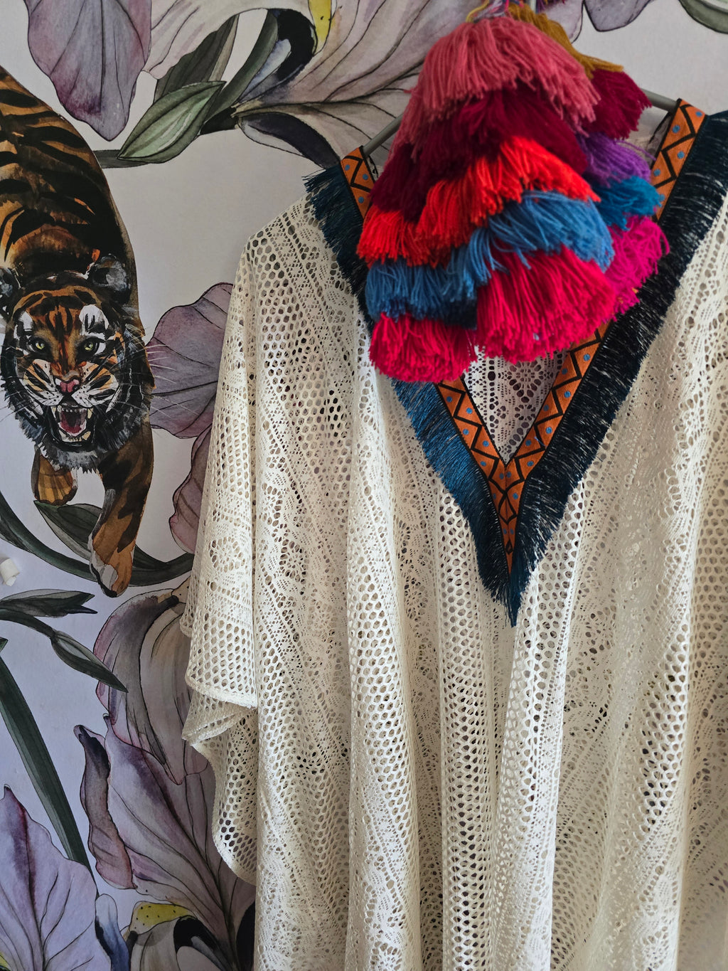 The CROCHET LACE KAFTAN TOP