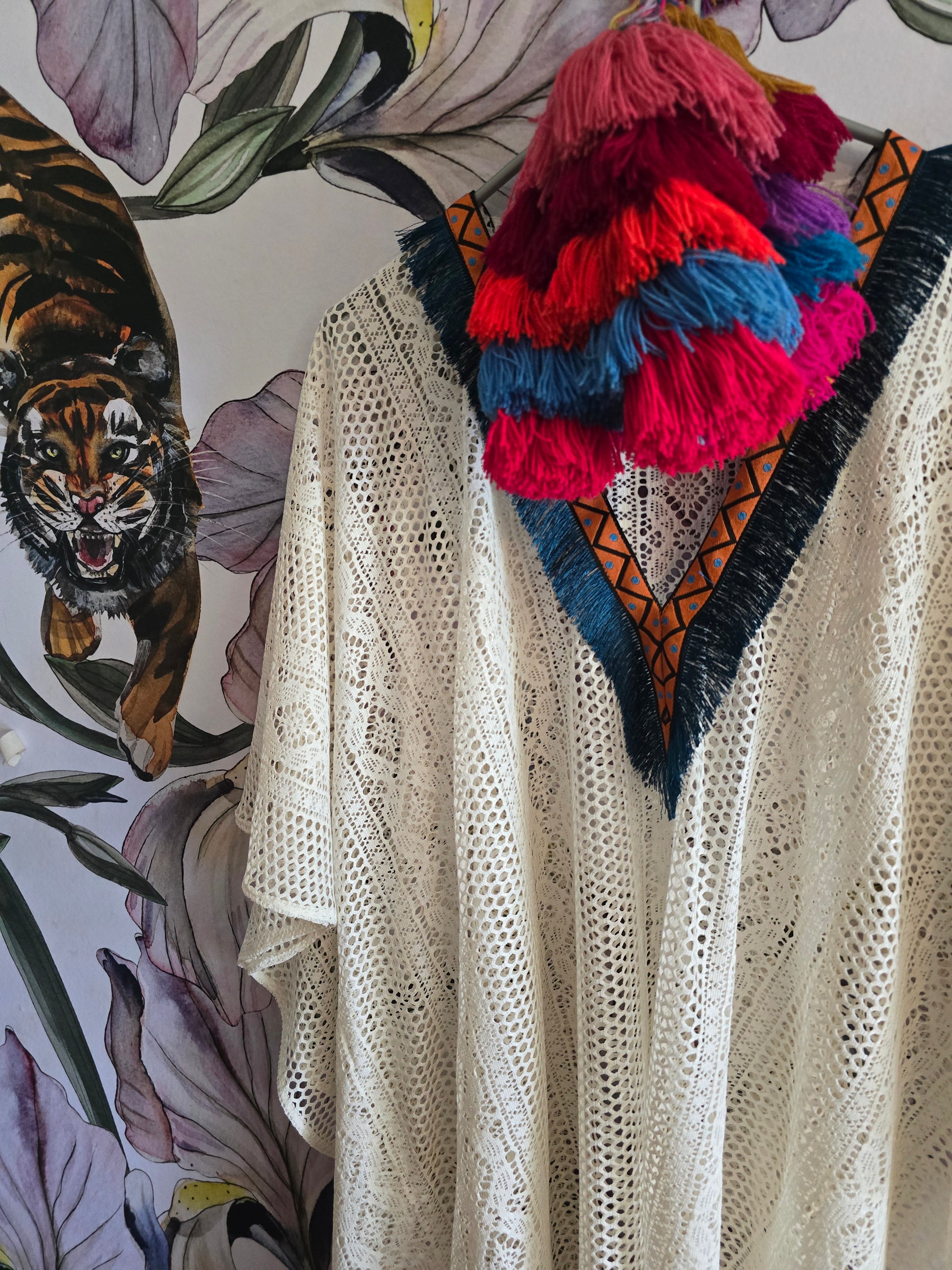 The CROCHET LACE KAFTAN TOP
