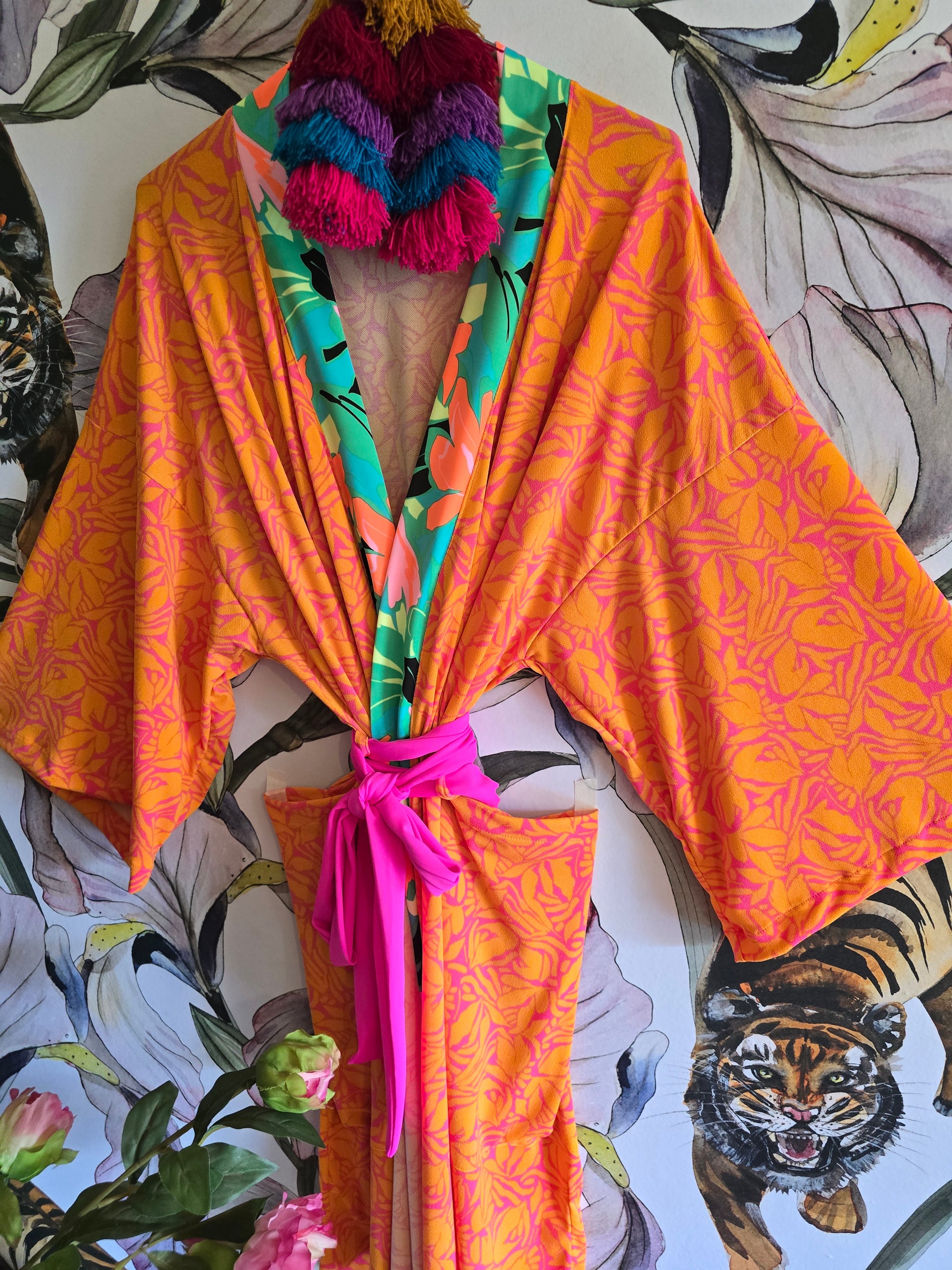 The APRICOT MERMAID BEACH KIMONO