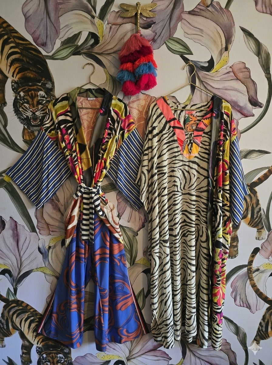 The ZEBRA & JUNGLE KIMONO