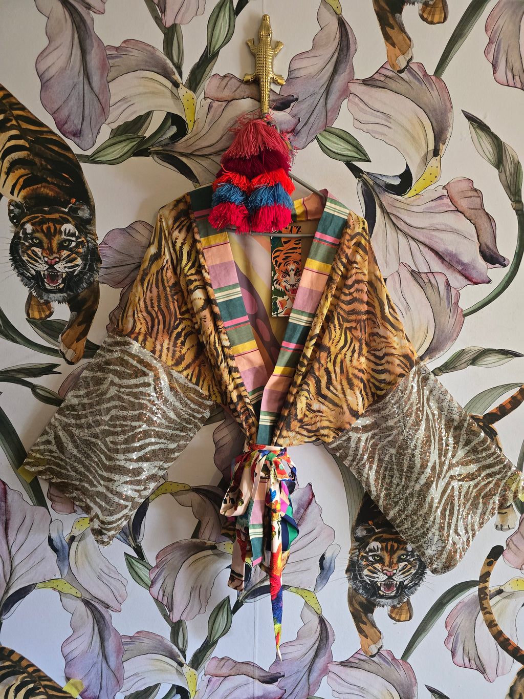 The TIGER & STRIPE CROPPED KIMONO
