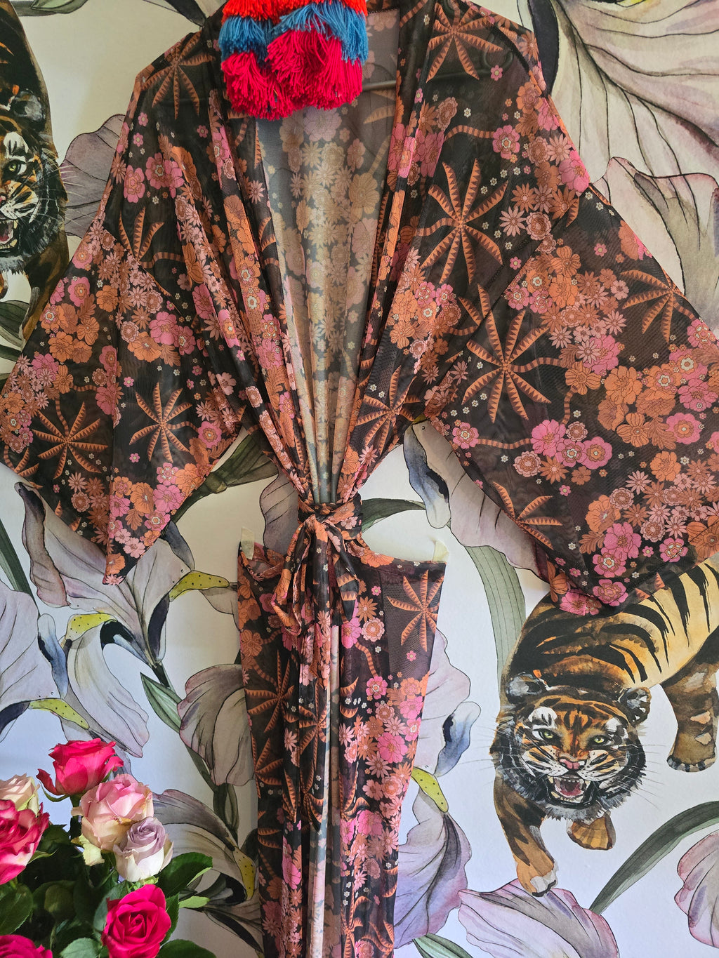 The Palm & Palm mesh kimono