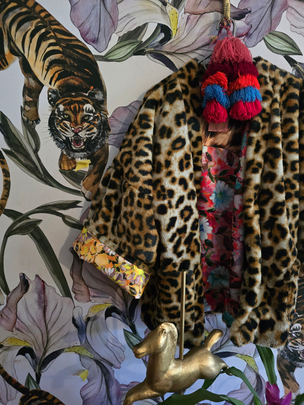 The BOUJEE LEOPARD REVERSIBLE FAUX FUR WITH FLORAL #1