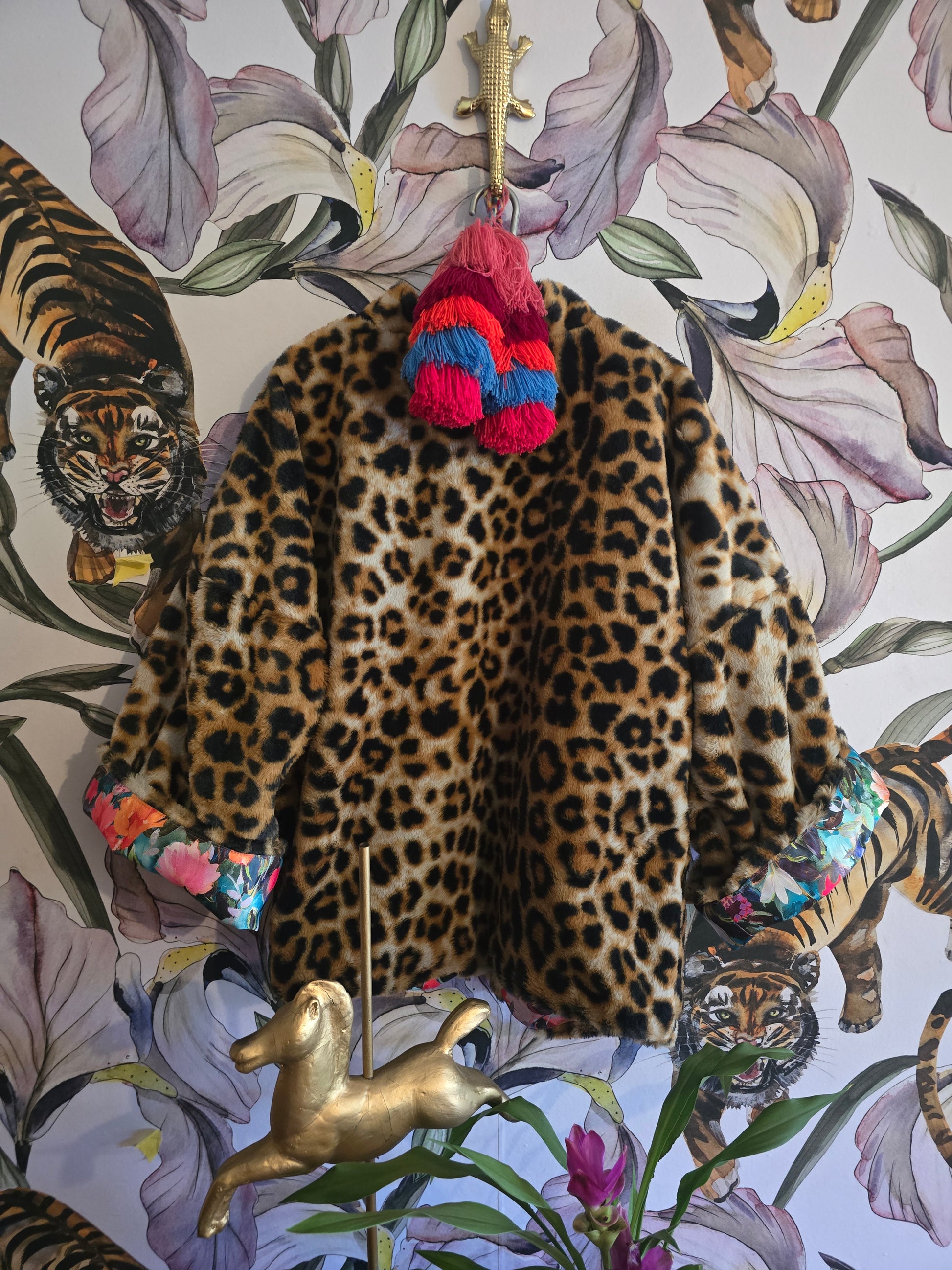 The BOUJEE LEOPARD REVERSIBLE FAUX FUR WITH FLORAL #3