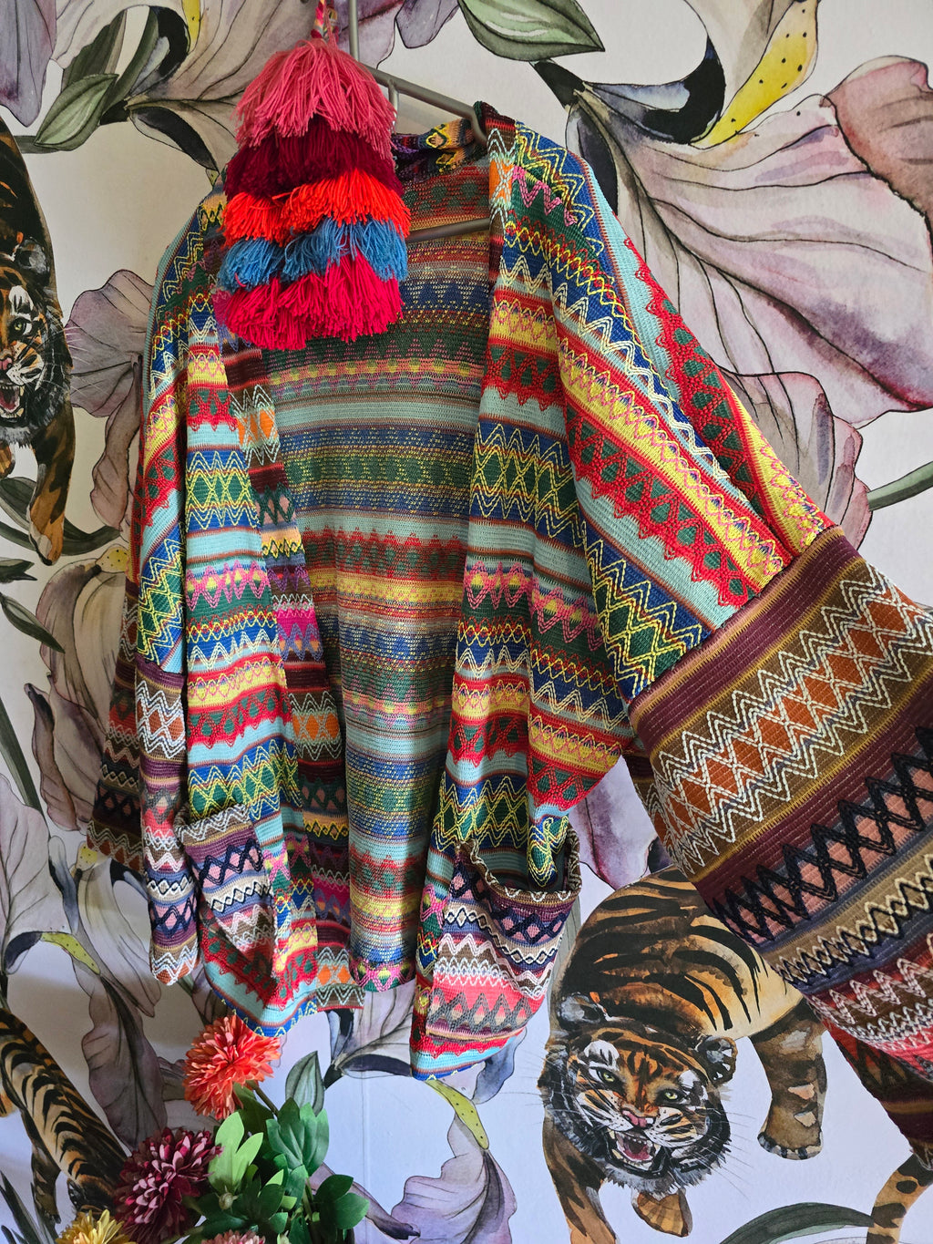 The BOHO KNIT CROPPED KIMONO