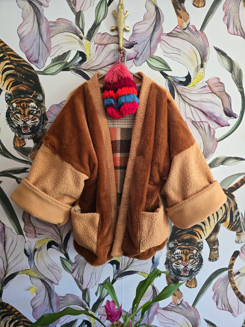 The LUMBER JILL FAUX FUR REVERSIBLE JACKET