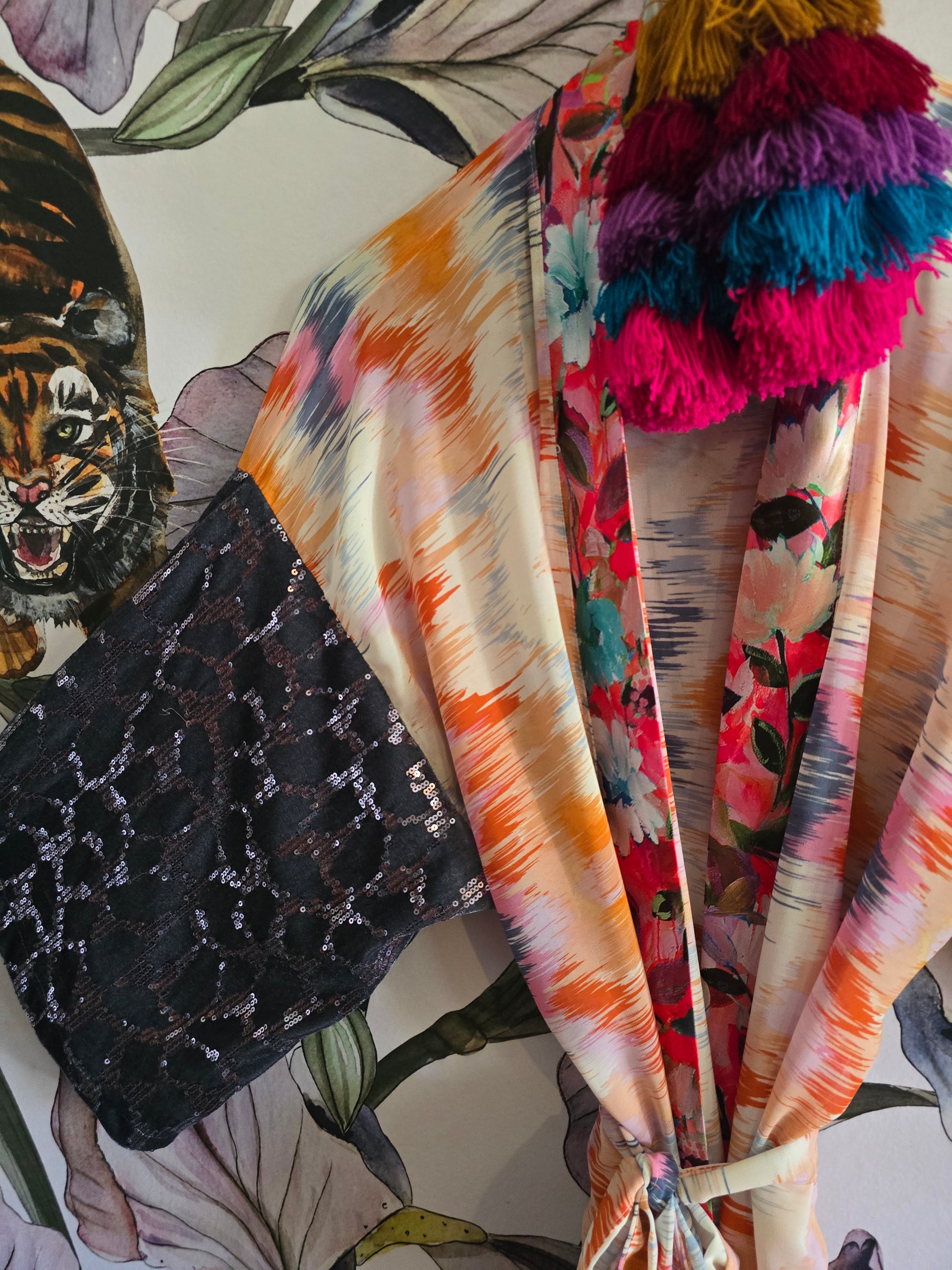 The ARTIST CHIFFON & VELVET KIMONO