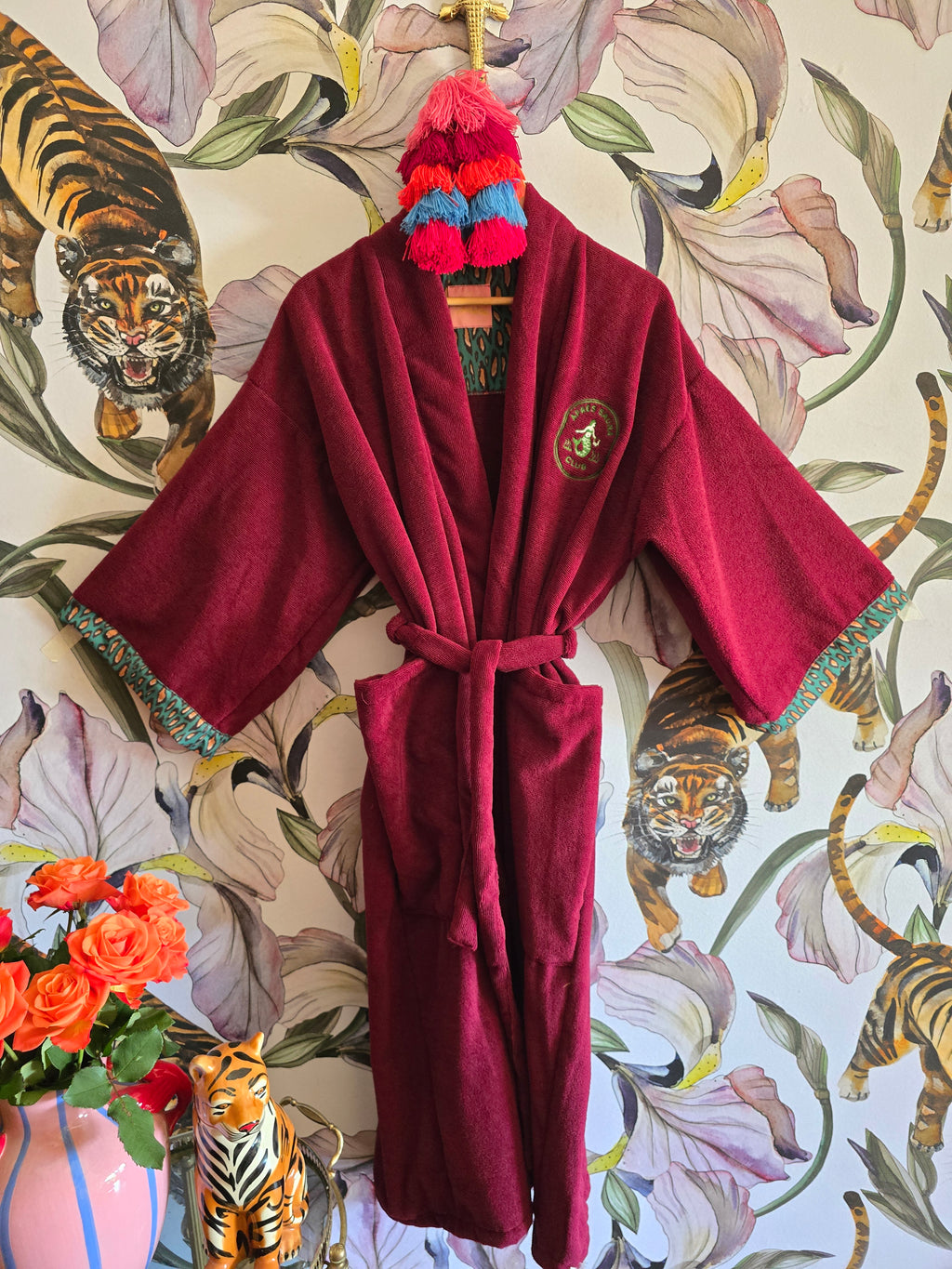 The APRÈS-SAUNA CLUB TOWLING GOWN - ROUGE