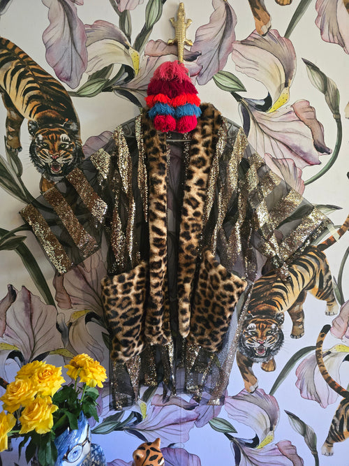 The SEQUINS & FAUX FUR PARTY COAT. MID LENGTH.