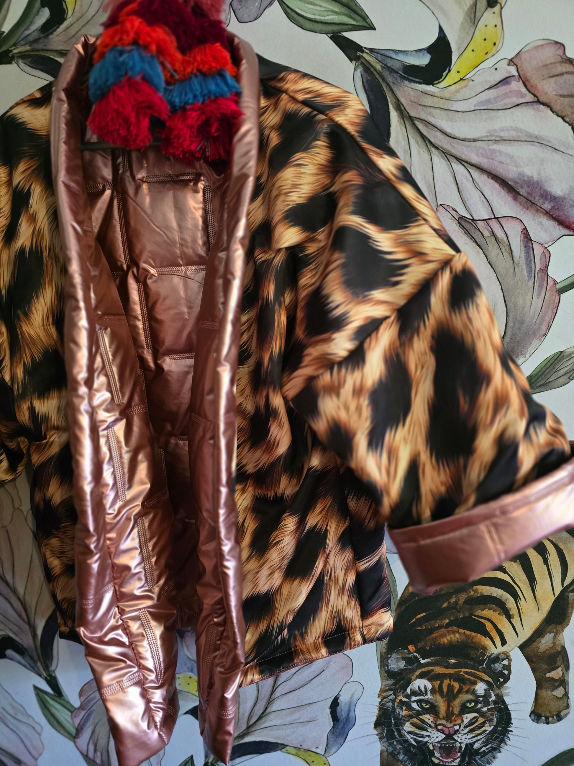 The COOL MOM PINK & LEOPARD REVERSIBLE PUFFER JACKET 🐆 ONLY ONE AVAILABLE