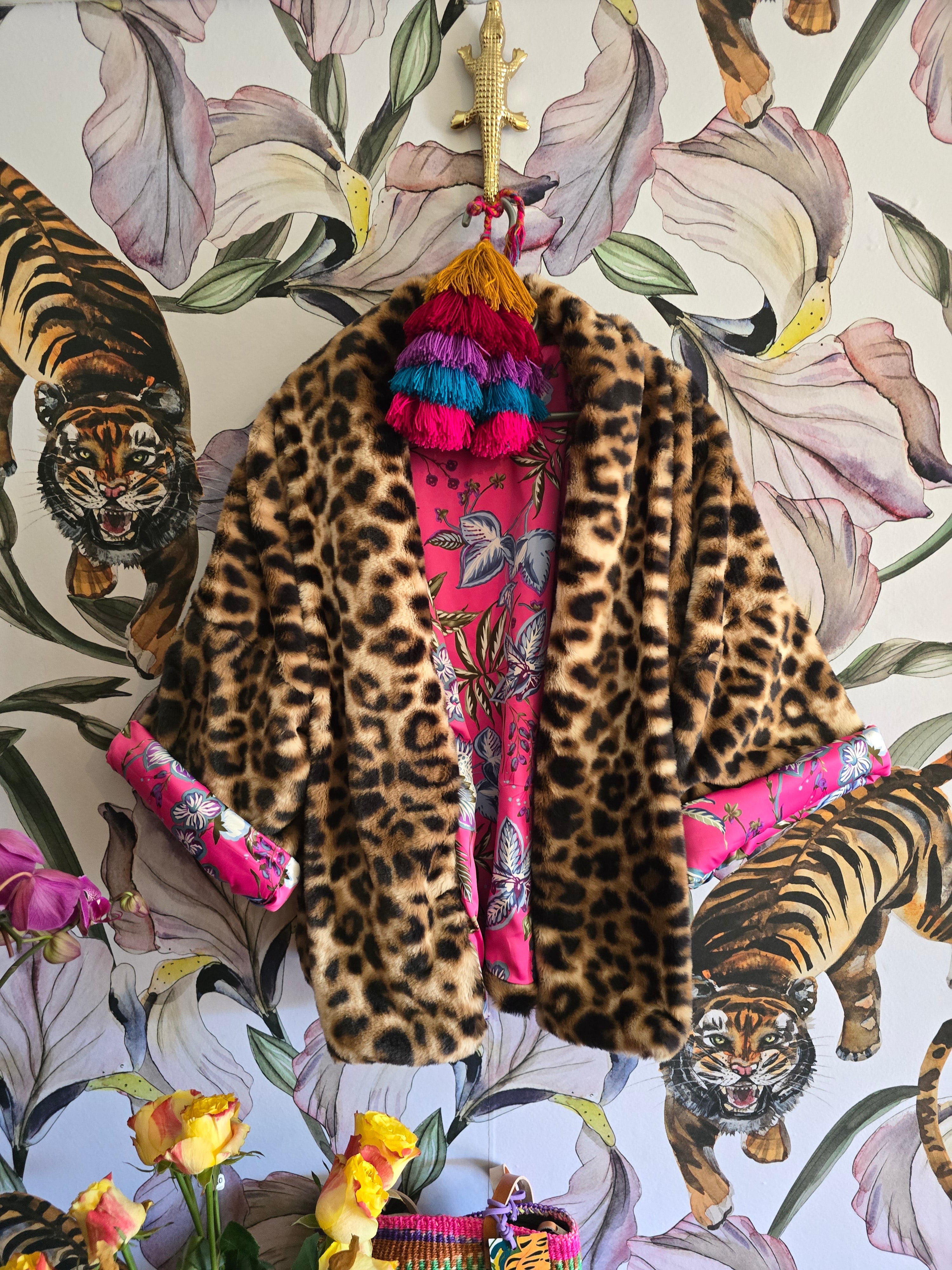 The FAUX FUR FULLY REVERSIBLE BUNNY JACKET(Two in one )