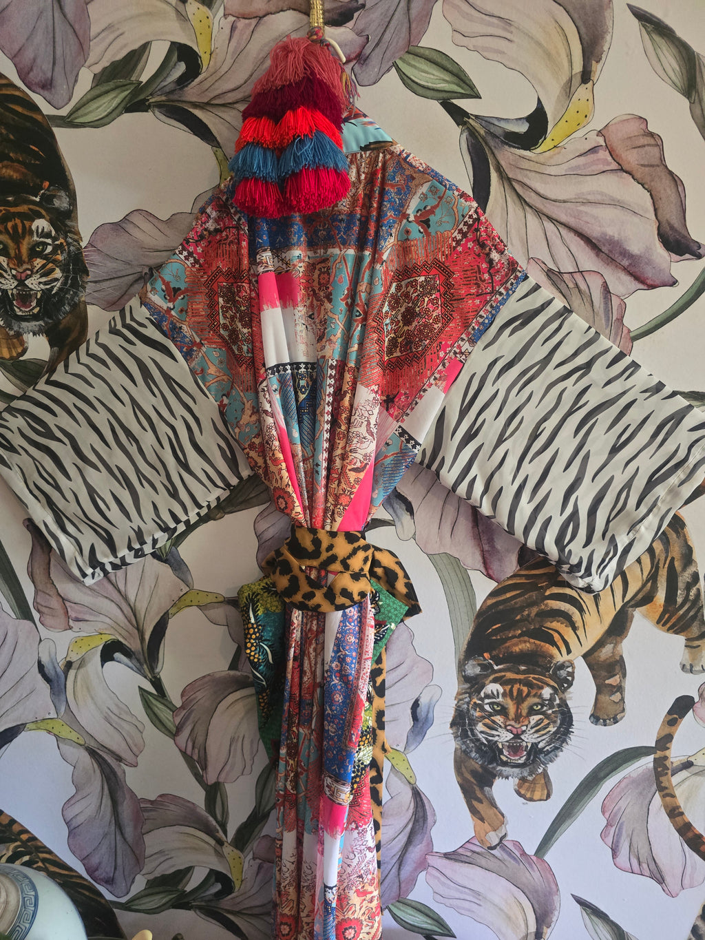 The JUNGLE & PAISLY KIMONO WITH ZEBRA SLEEVE #4