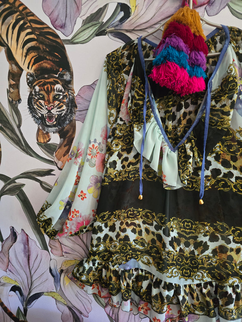 The LOVELEE LEOPARD FRILL FROCK