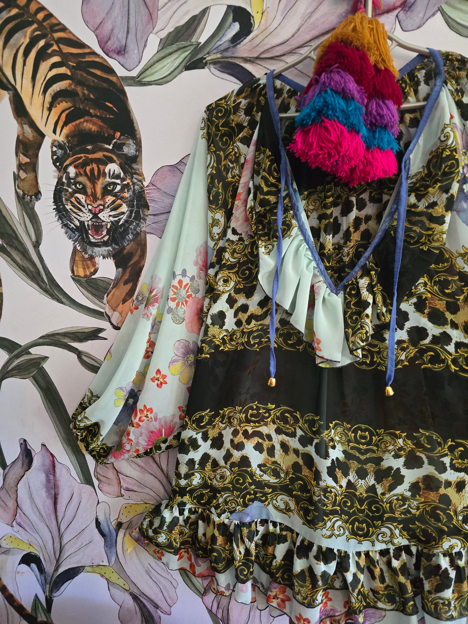 The LOVELEE LEOPARD FRILL FROCK