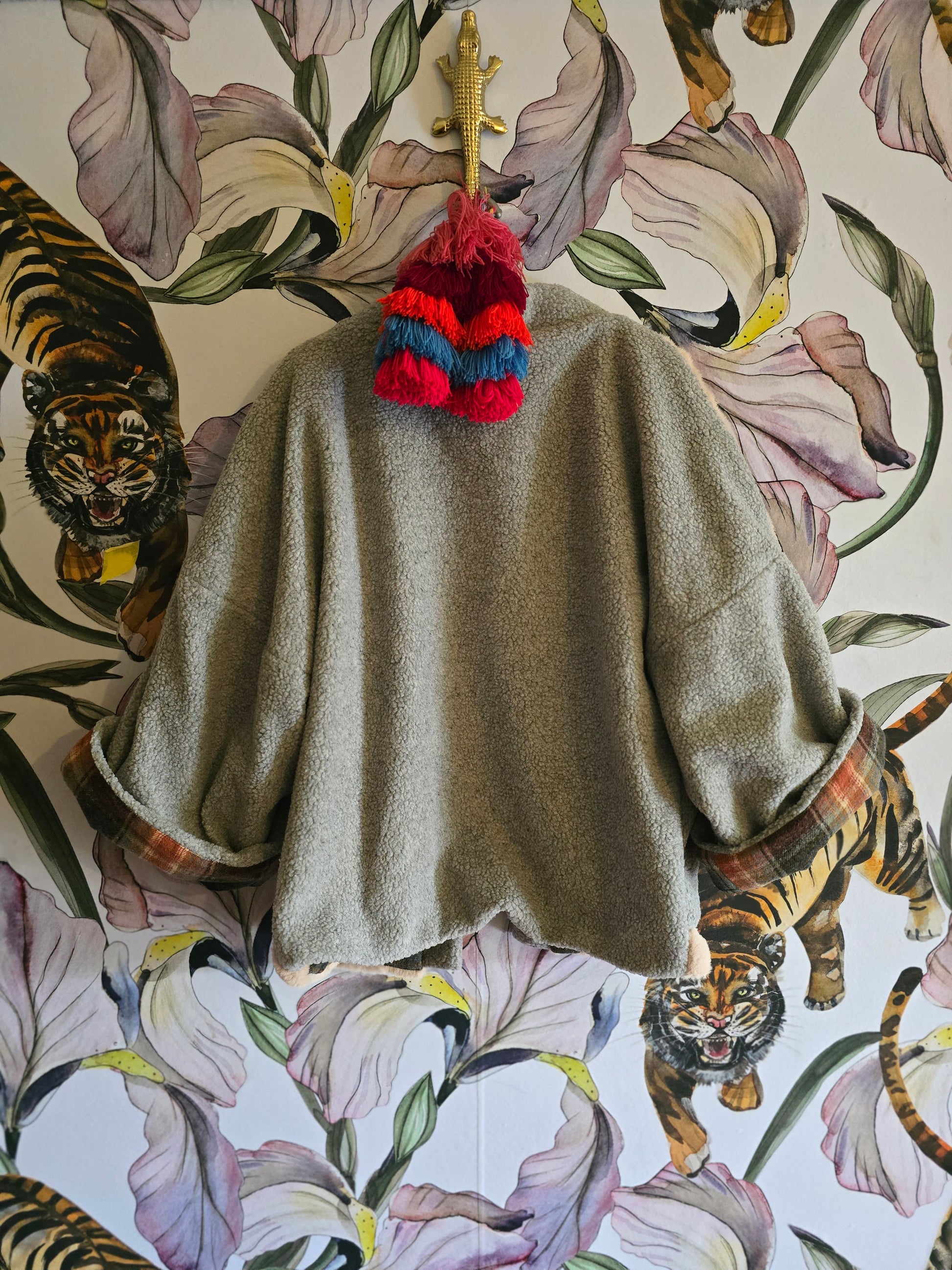 The LUMBER JILL ( FULLY reversible faux fur and fleece check adventure jacket )