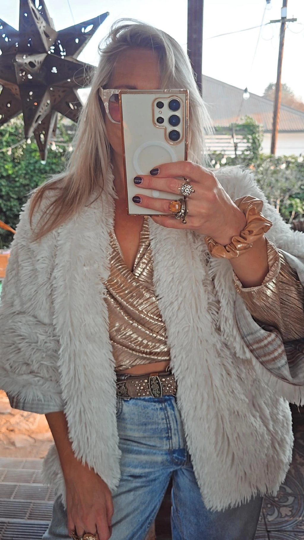 The TEDDY FULLY REVERSIBLE CREAM AND CHECK JACKET