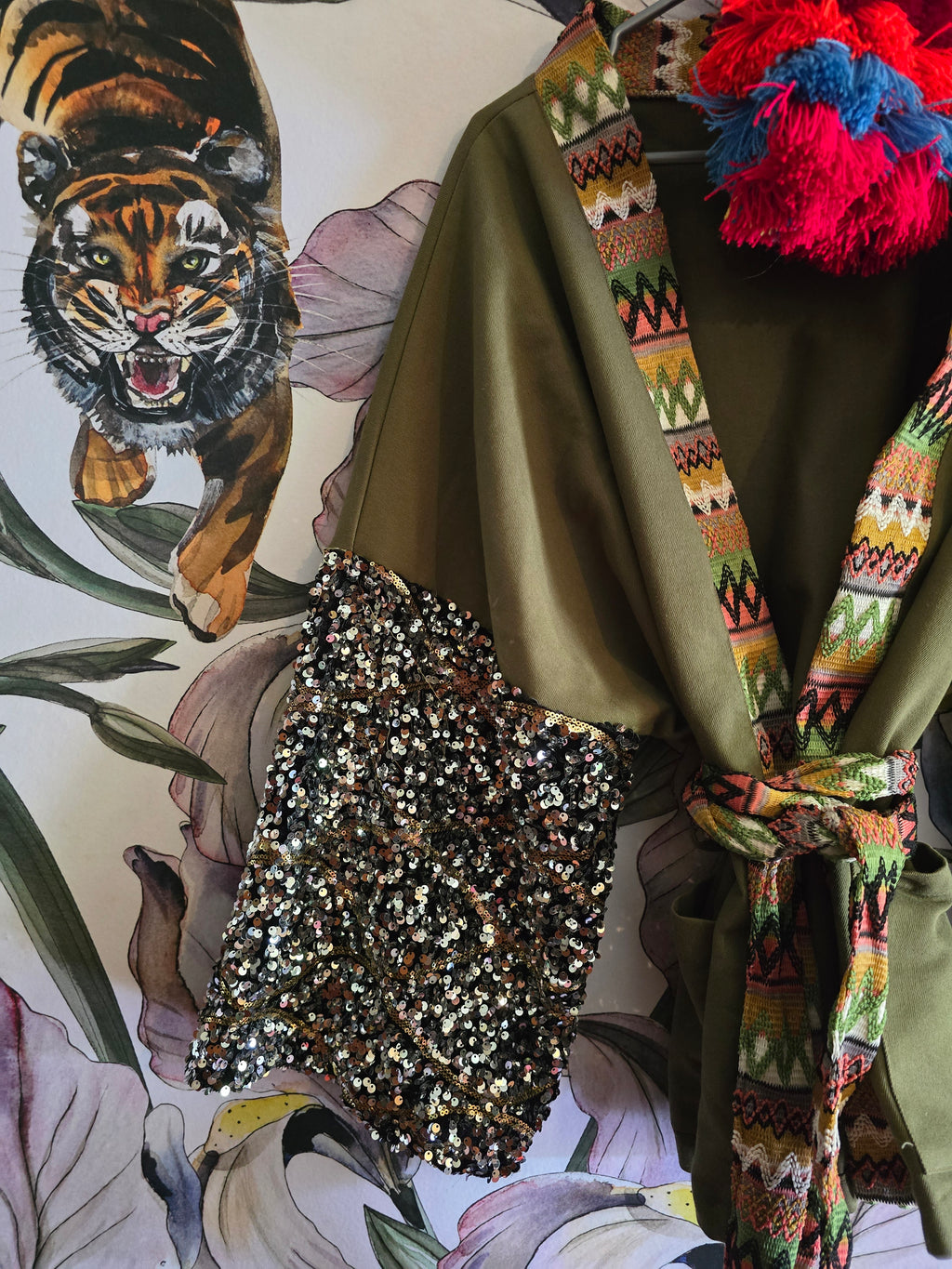 The SAFARI BLING CROPPED KIMONO