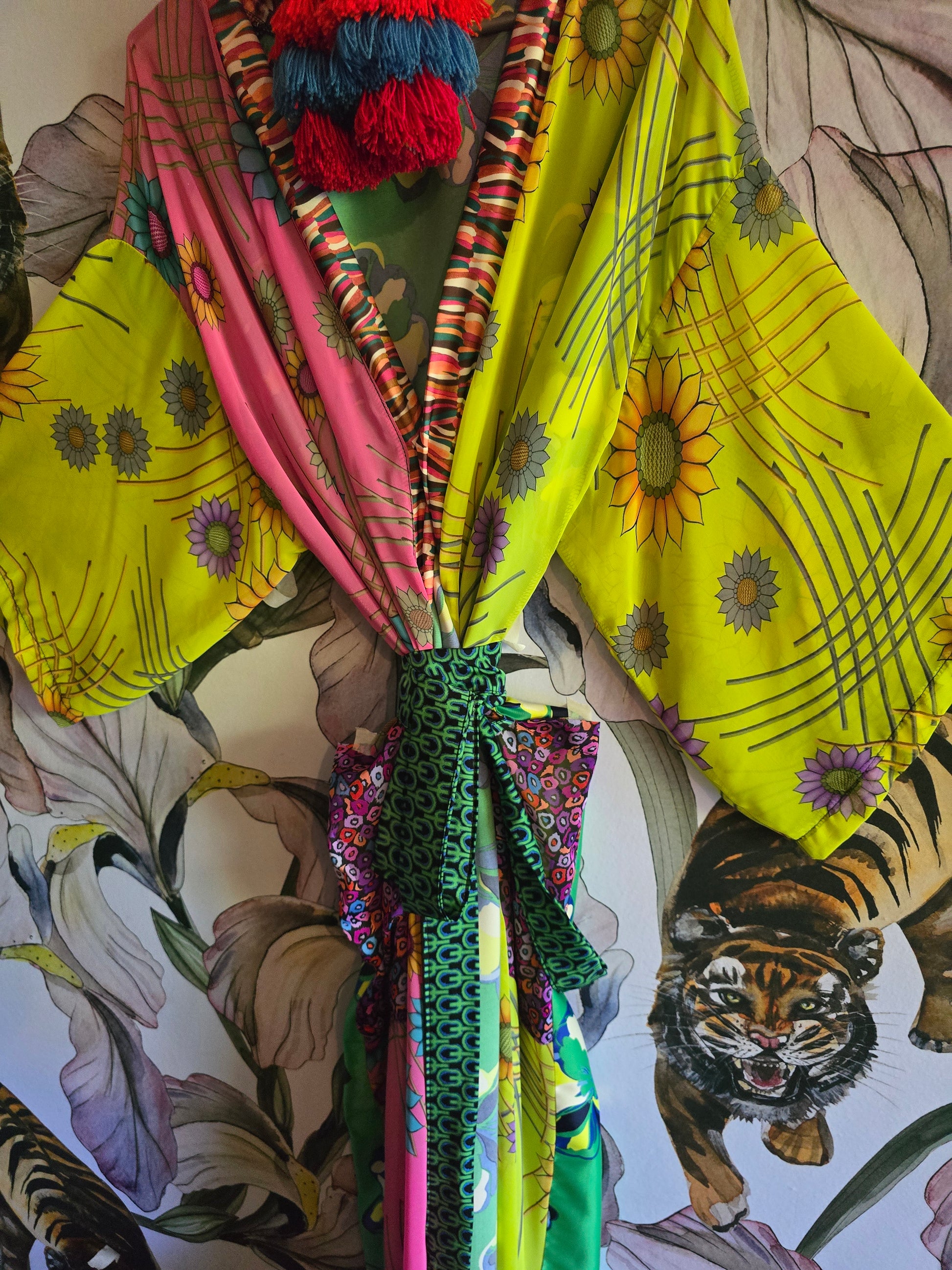 The ELECTRIC GREEN TROPICAL KIMONO
