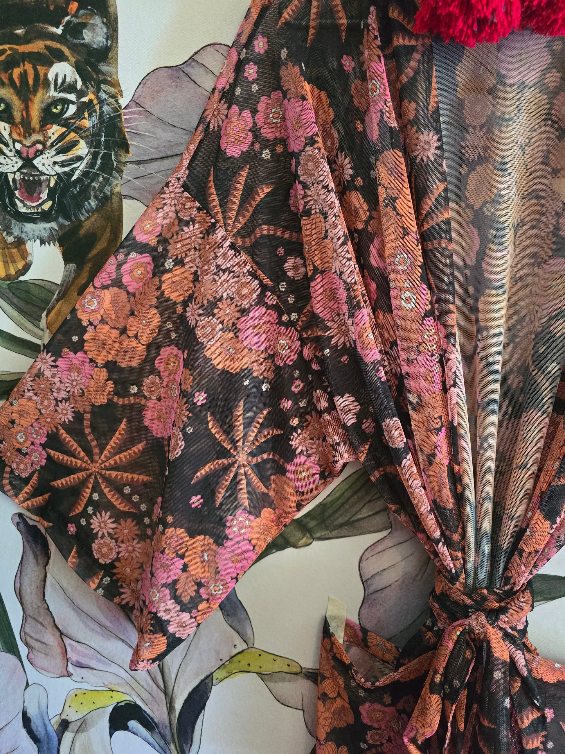 The Palm & Palm mesh kimono