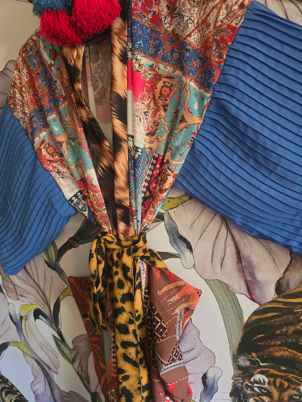 The JUNGLE KIMONO WITH BLUE CHIFFON SLEEVE #3