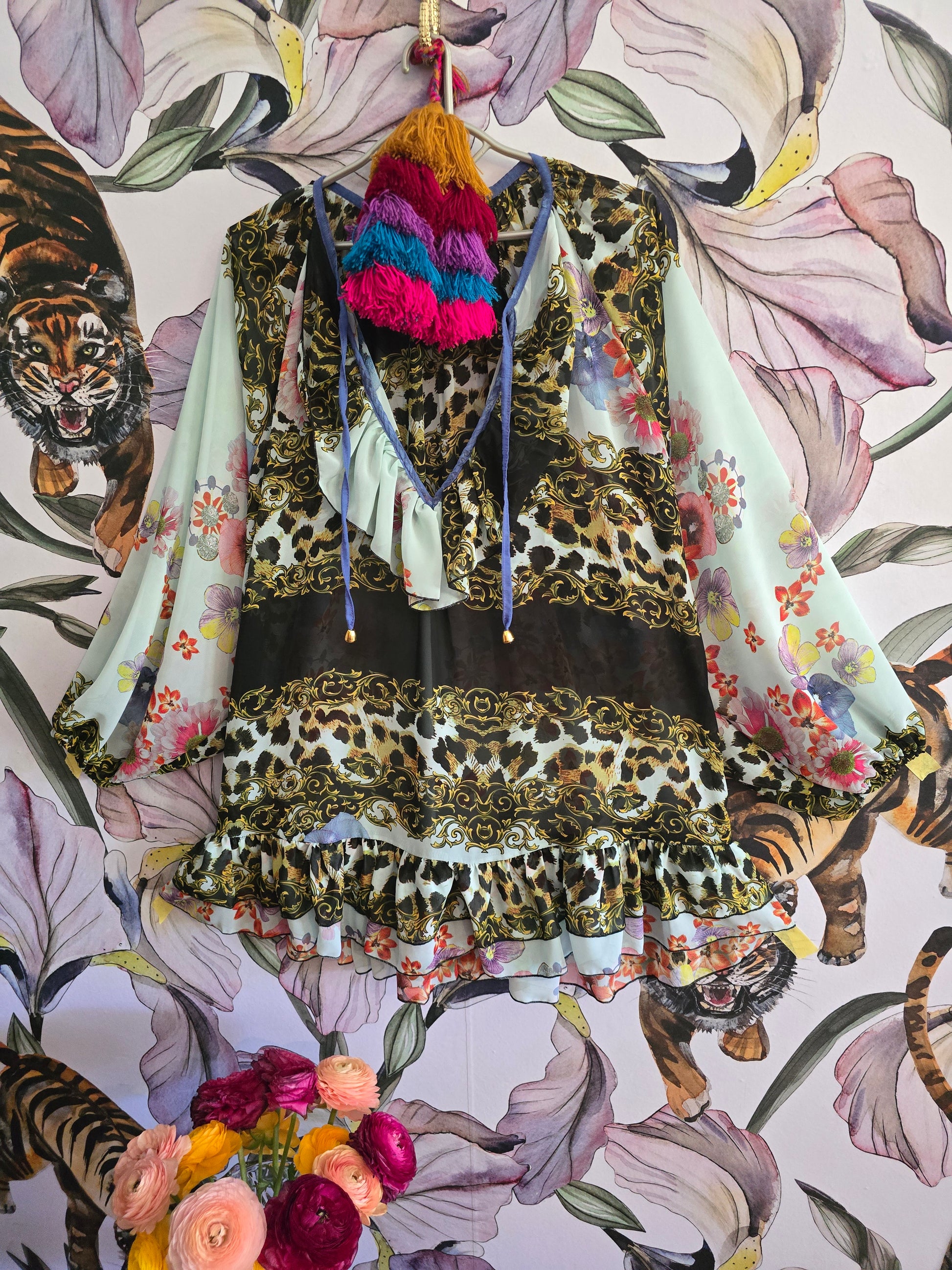 The LOVELEE LEOPARD FRILL FROCK