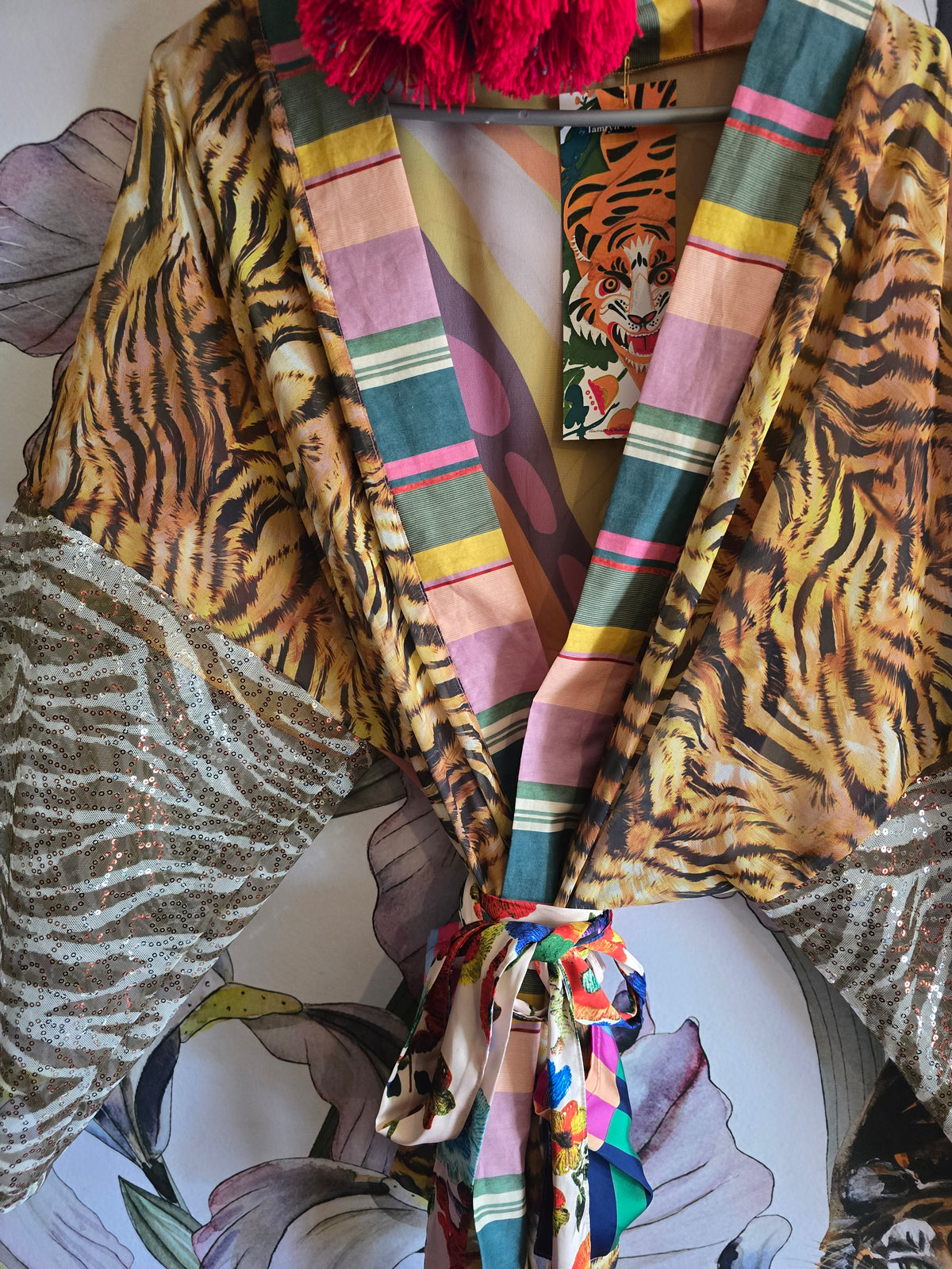 The TIGER & STRIPE CROPPED KIMONO