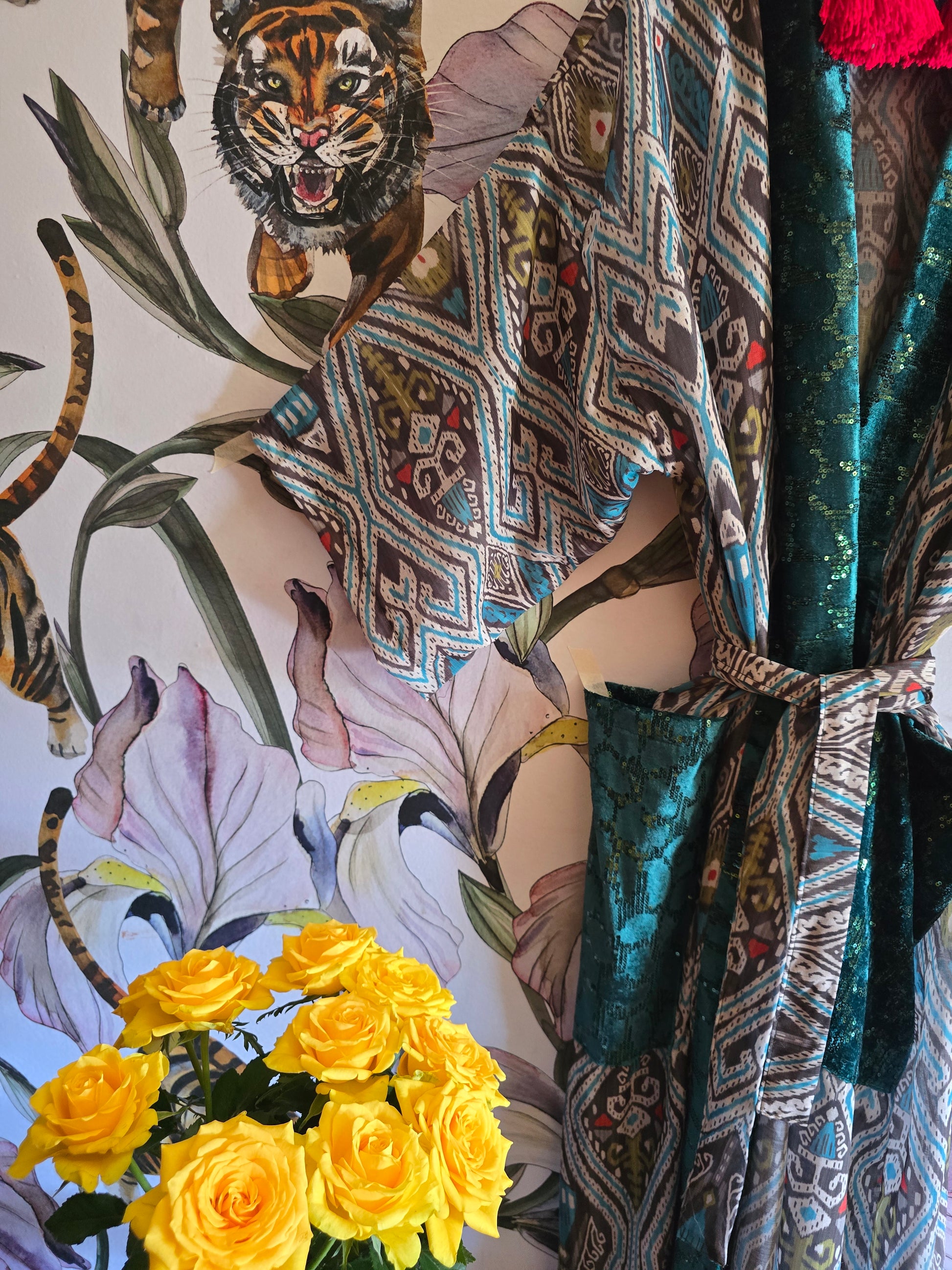 The AZTEC & VELVET SEQUINS KIMONO