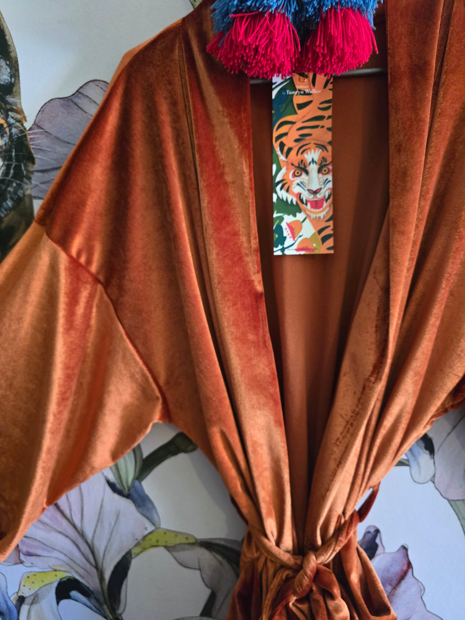 The RUST SILK VELVET KIMONO
