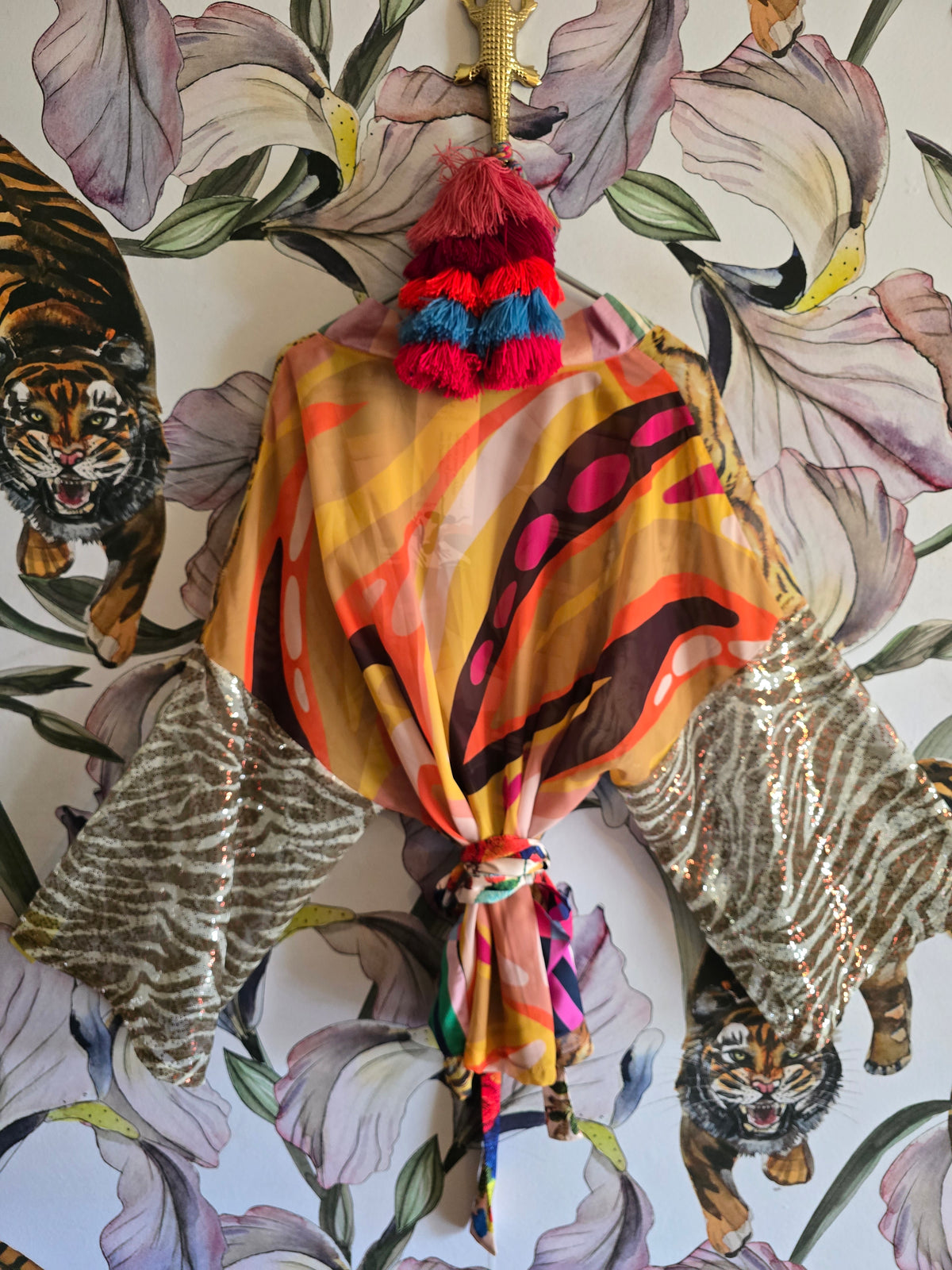 The TIGER & STRIPE CROPPED KIMONO