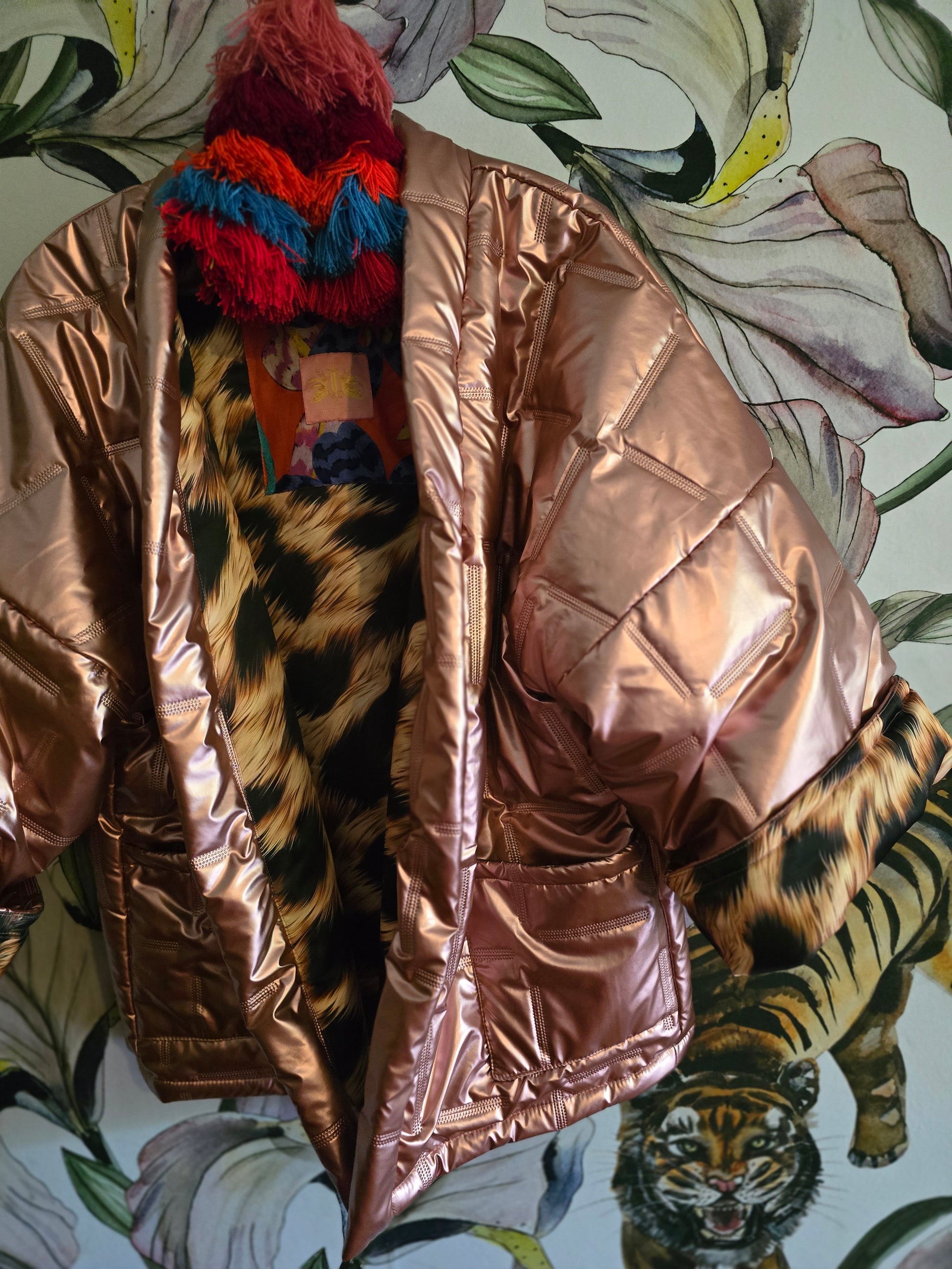 The COOL MOM PINK & LEOPARD REVERSIBLE PUFFER JACKET 🐆 ONLY ONE AVAILABLE