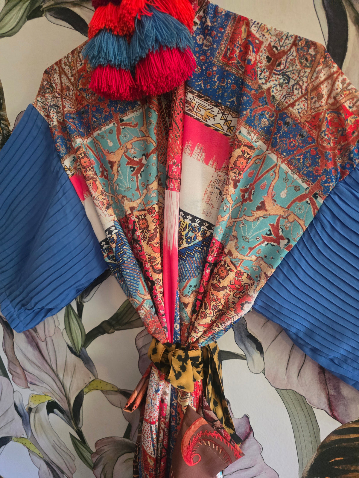 The JUNGLE KIMONO WITH BLUE CHIFFON SLEEVE #3